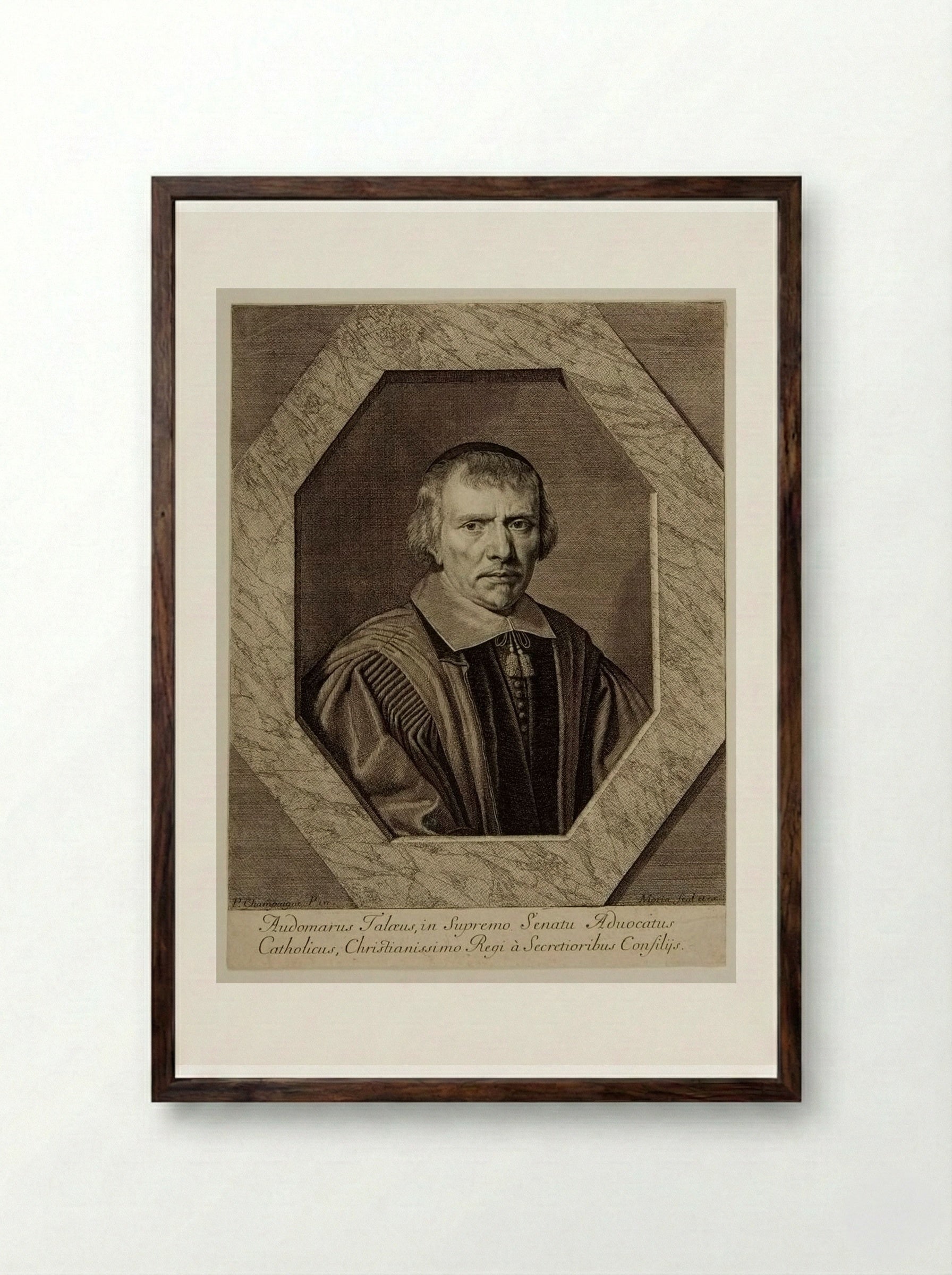 Omer Talon - Jean Morin - Framed Print Dark Wood