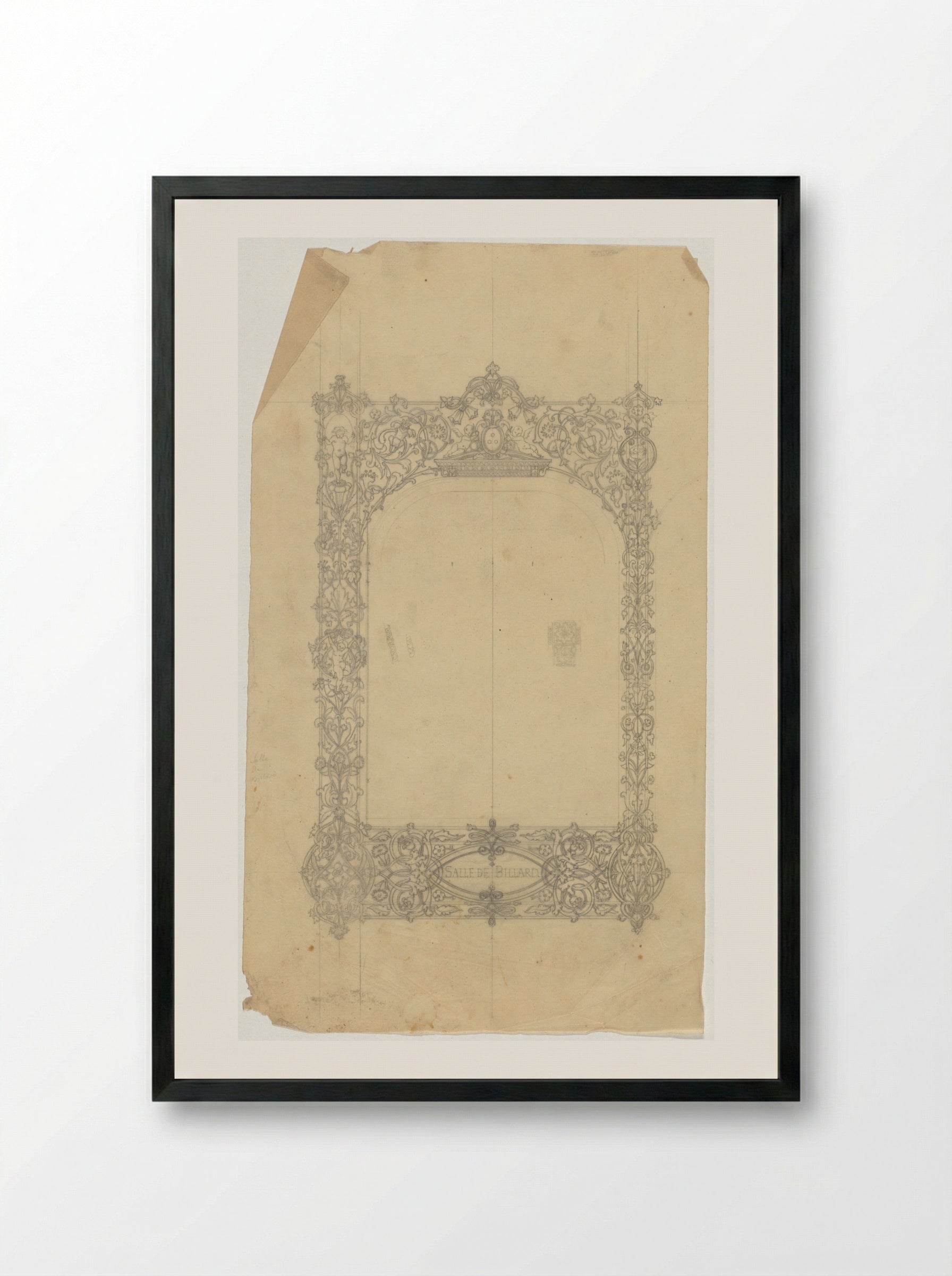 Omlijsting (Salle de Billard) - Firma Feuchère - Framed Print Black