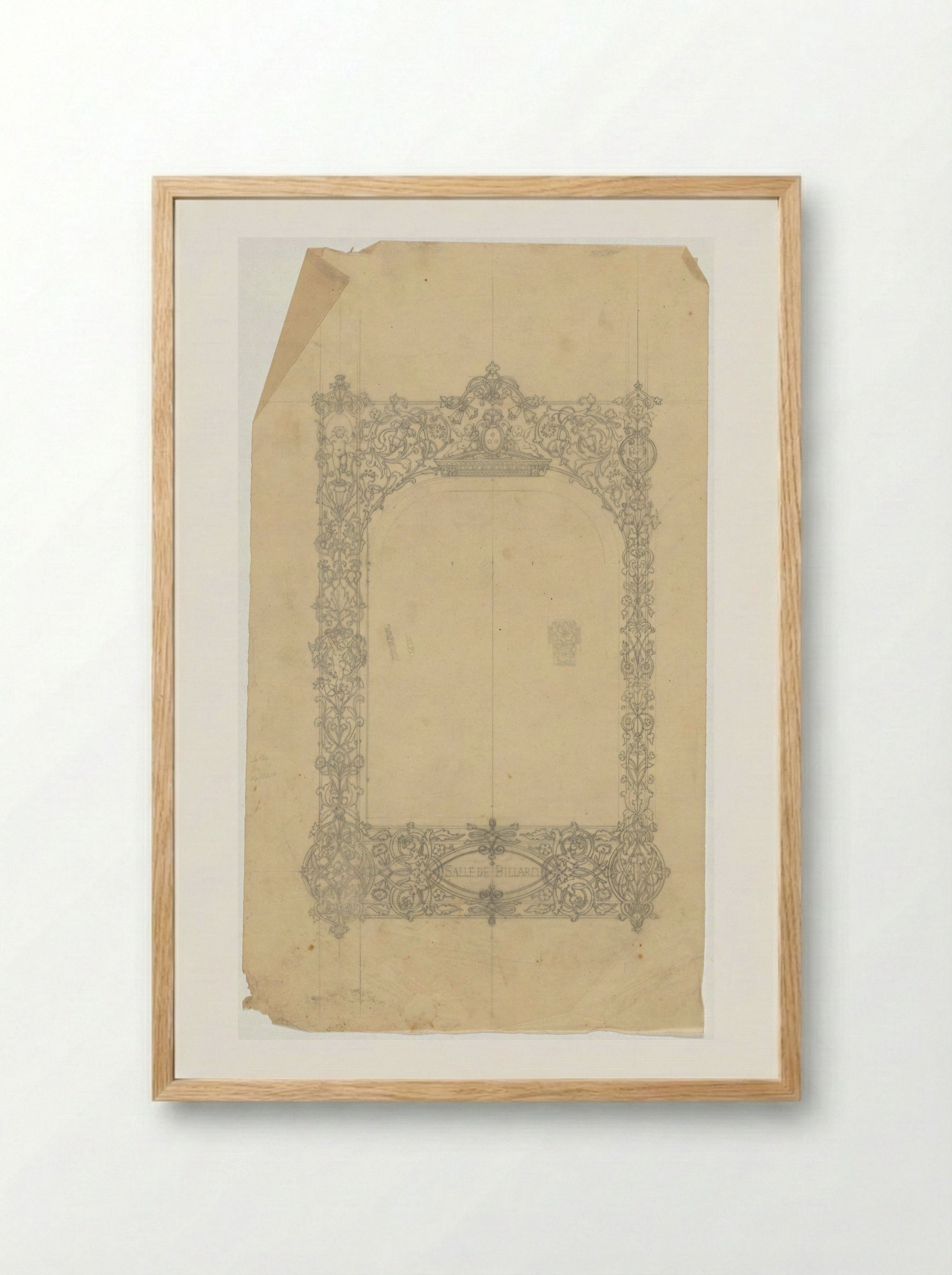 Omlijsting (Salle de Billard) - Firma Feuchère - Framed Print Wood