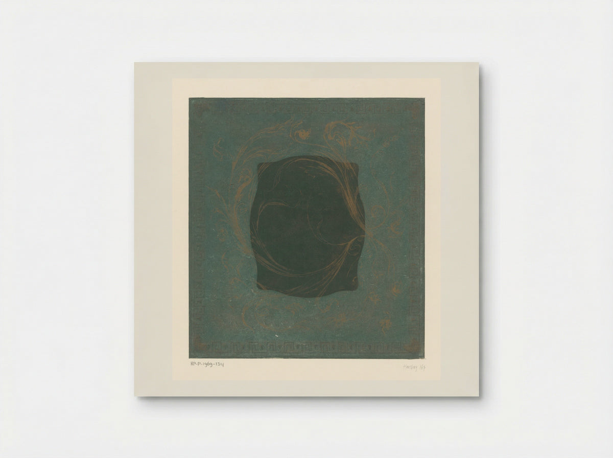Omlijsting met Griekse motieven, scarabeeën en vliegen - Théodore Roussel - Poster