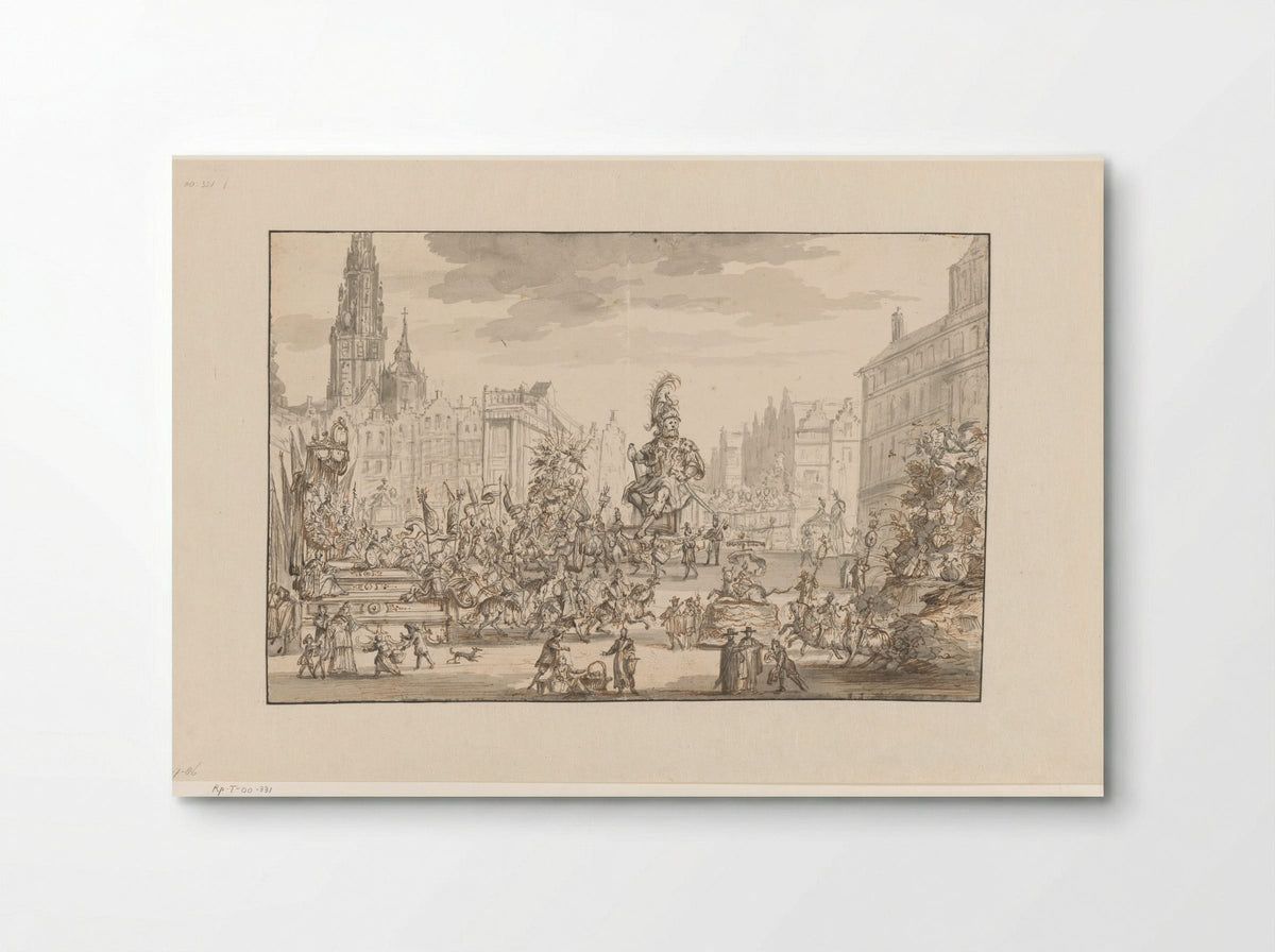 Ommegang op de Meirplaats te Antwerpen - Gonzales van Heylen - Poster