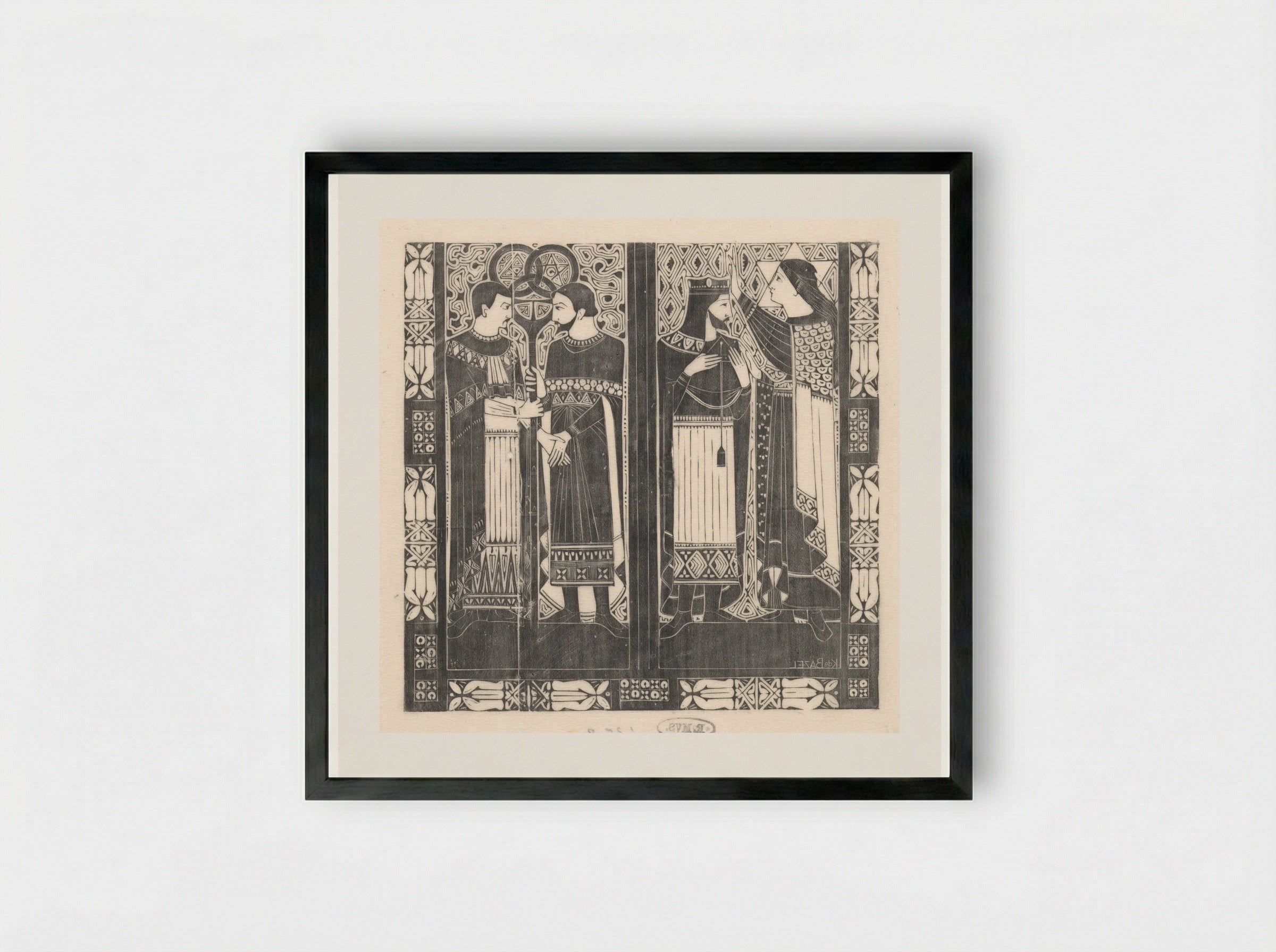 Omslagillustratie voor jubileumnummer Architectura - Karel Petrus Cornelis de Bazel - Framed Print Black