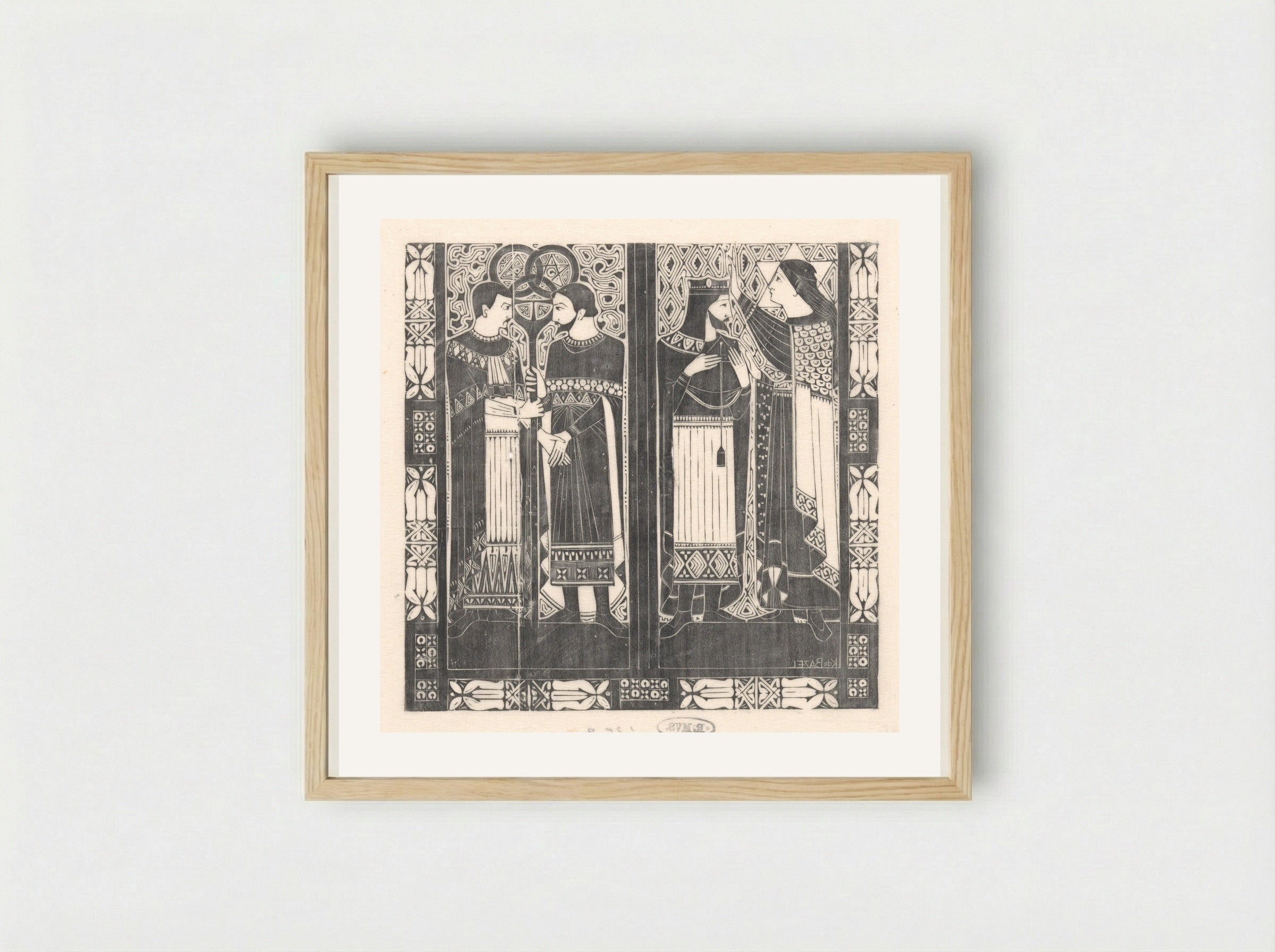 Omslagillustratie voor jubileumnummer Architectura - Karel Petrus Cornelis de Bazel - Framed Print Wood