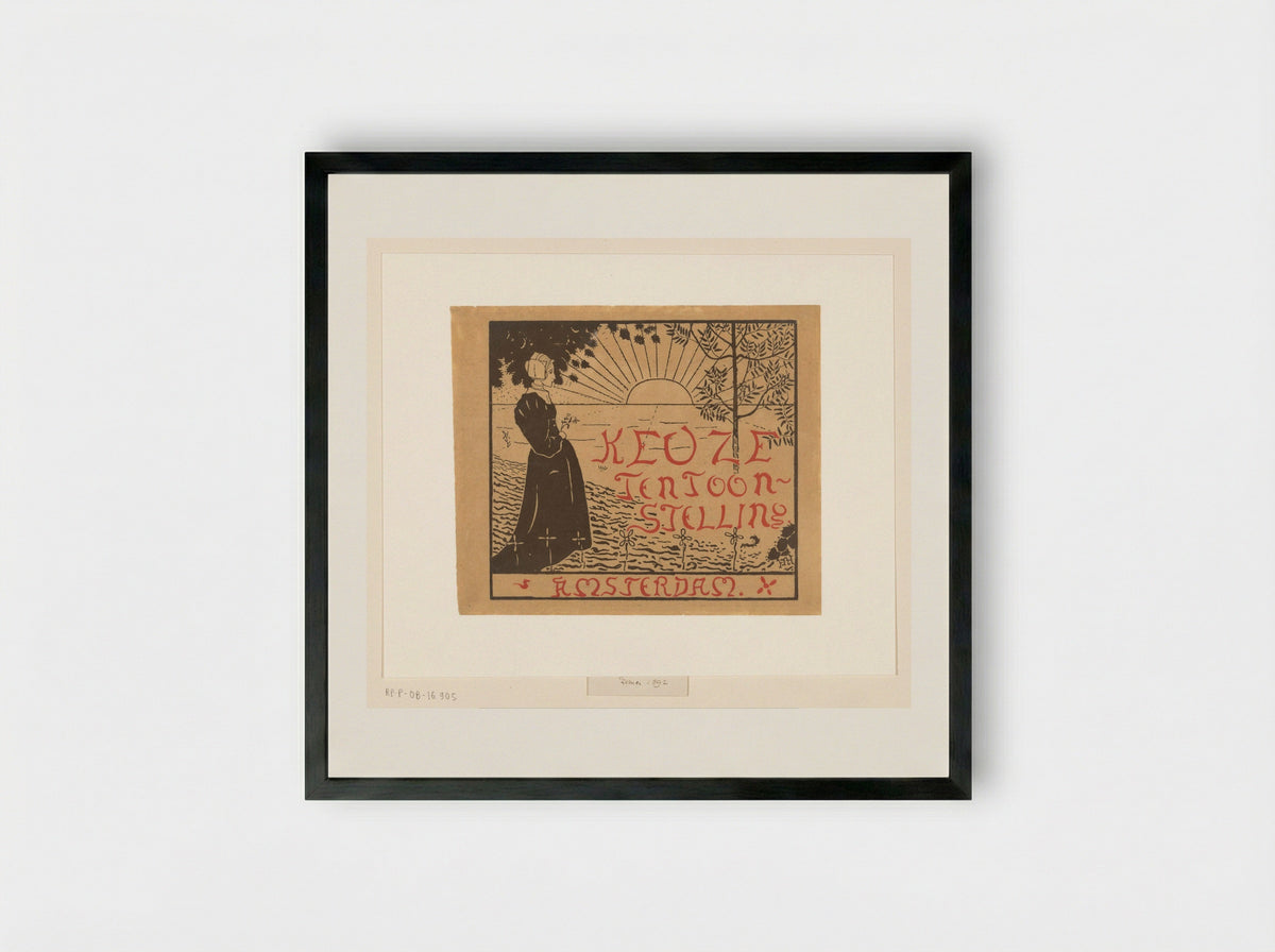 Omslagontwerp voor: Catalogus der Keuze-tentoonstelling van hedendaagsche Nederlandsche kunst - Richard Nicolaüs Roland Holst - Framed Print Black