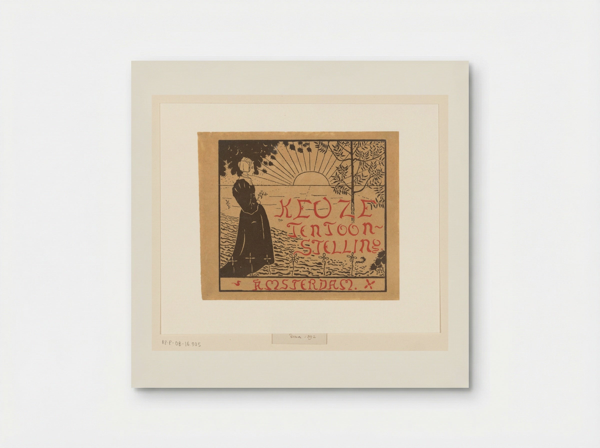 Omslagontwerp voor: Catalogus der Keuze-tentoonstelling van hedendaagsche Nederlandsche kunst - Richard Nicolaüs Roland Holst - Poster