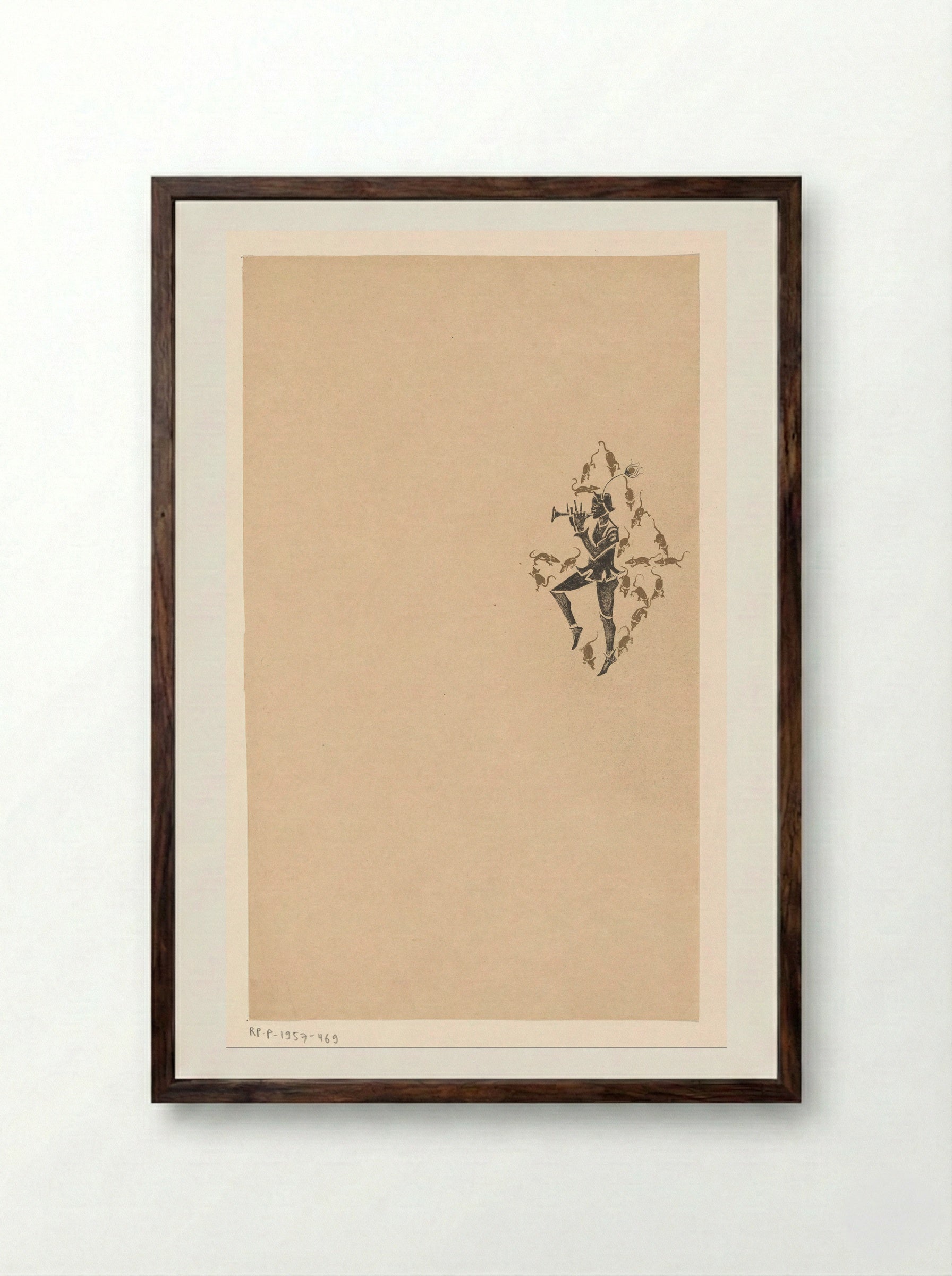 Omslagontwerp voor: Programma van het Concertgebouw Amsterdam - Richard Nicolaüs Roland Holst - Framed Print Dark Wood