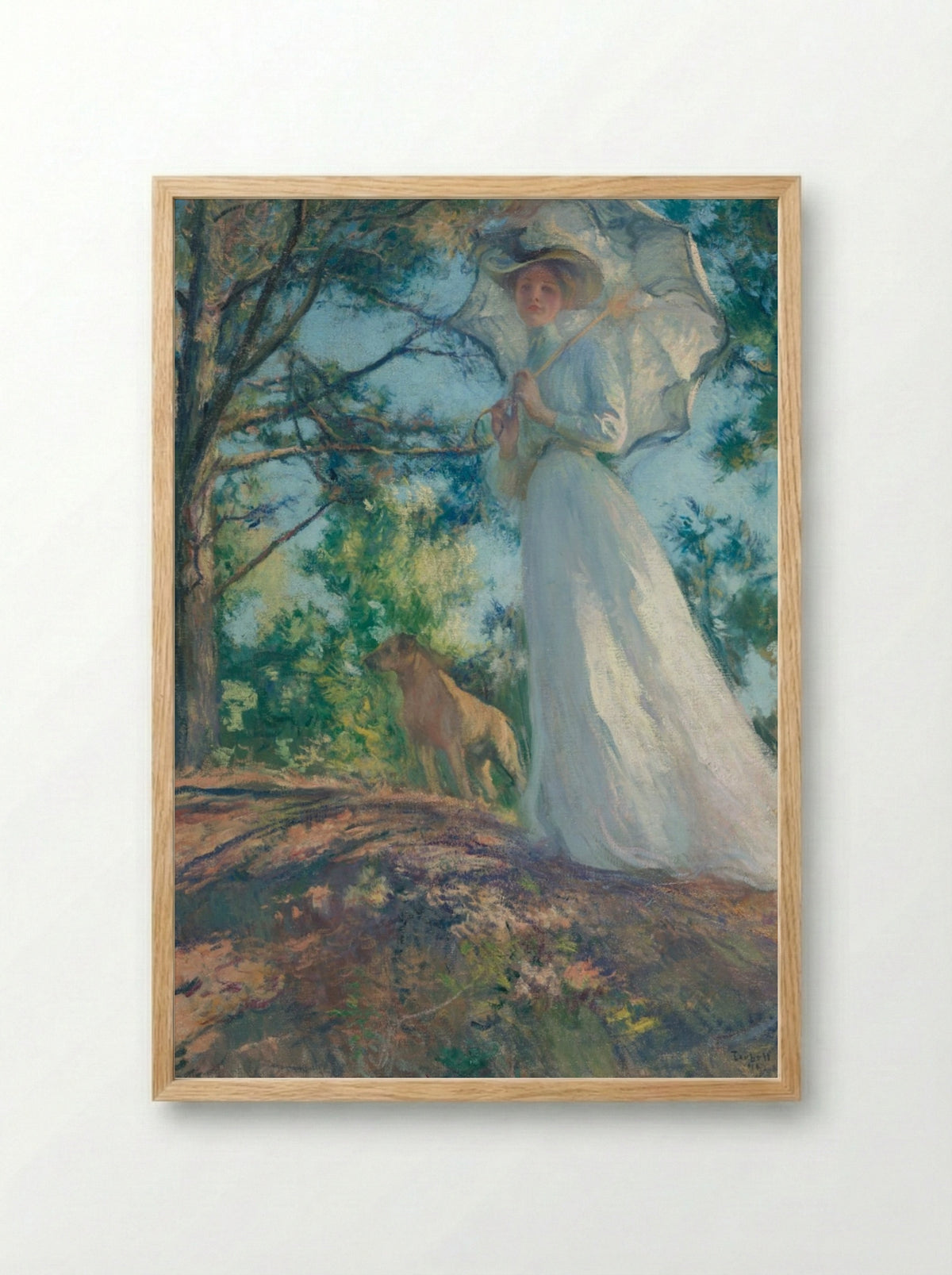 On Bos'n's Hill - Edmund C. Tarbell - Framed Print Wood