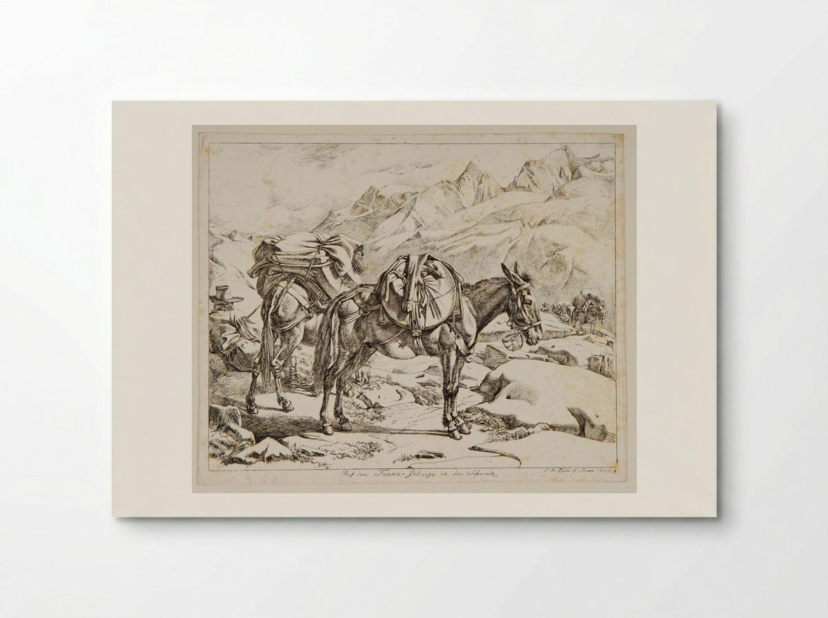 On La Furca, Switzerland - Johann Adam Klein - Poster