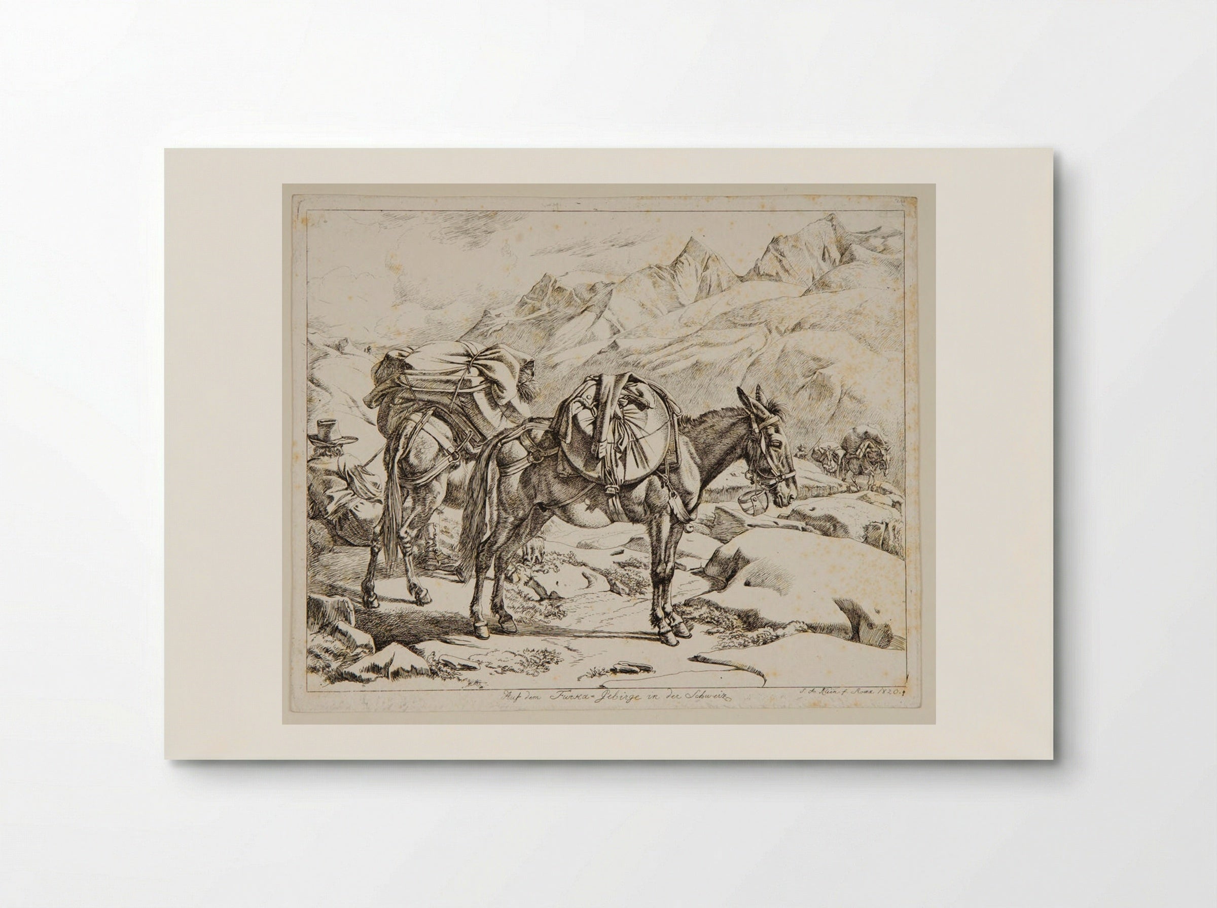 On La Furca, Switzerland - Johann Adam Klein - Poster