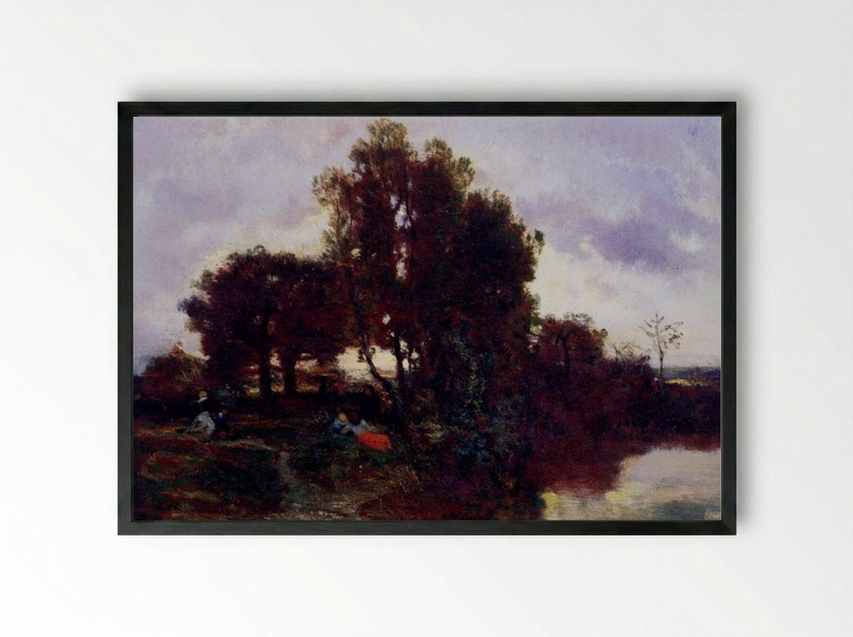 On The Farm - Constant Troyon - Framed Print Black