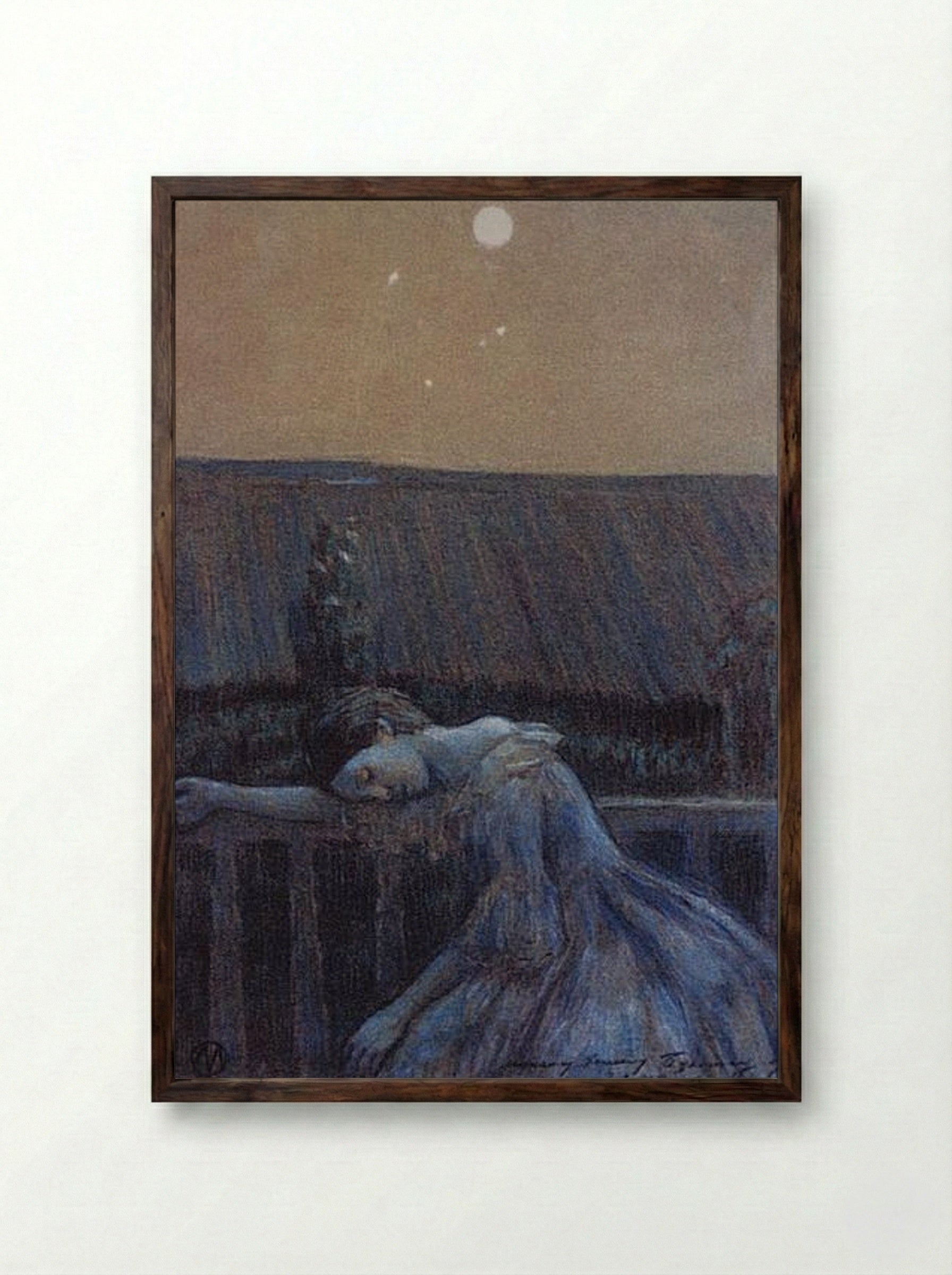 On a Balcony - Victor Borisov-Musatov - Framed Print Dark Wood