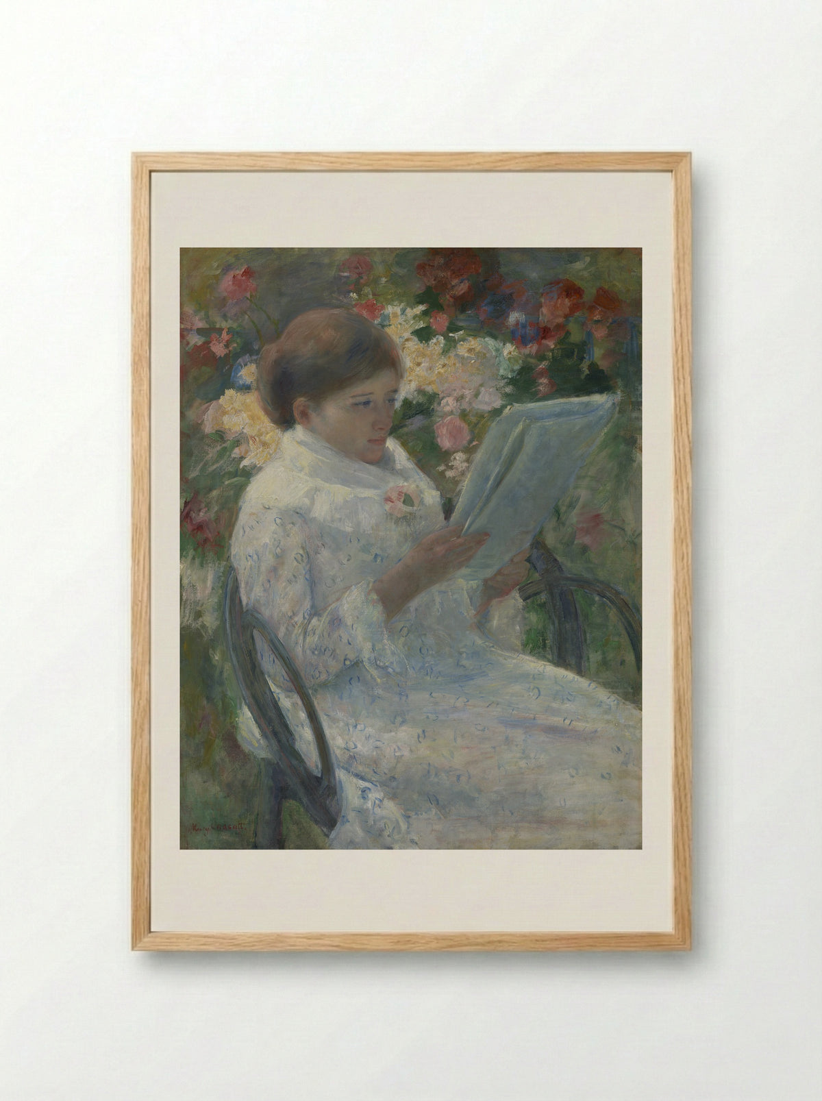 On a Balcony - Mary Cassatt - Framed Print Wood