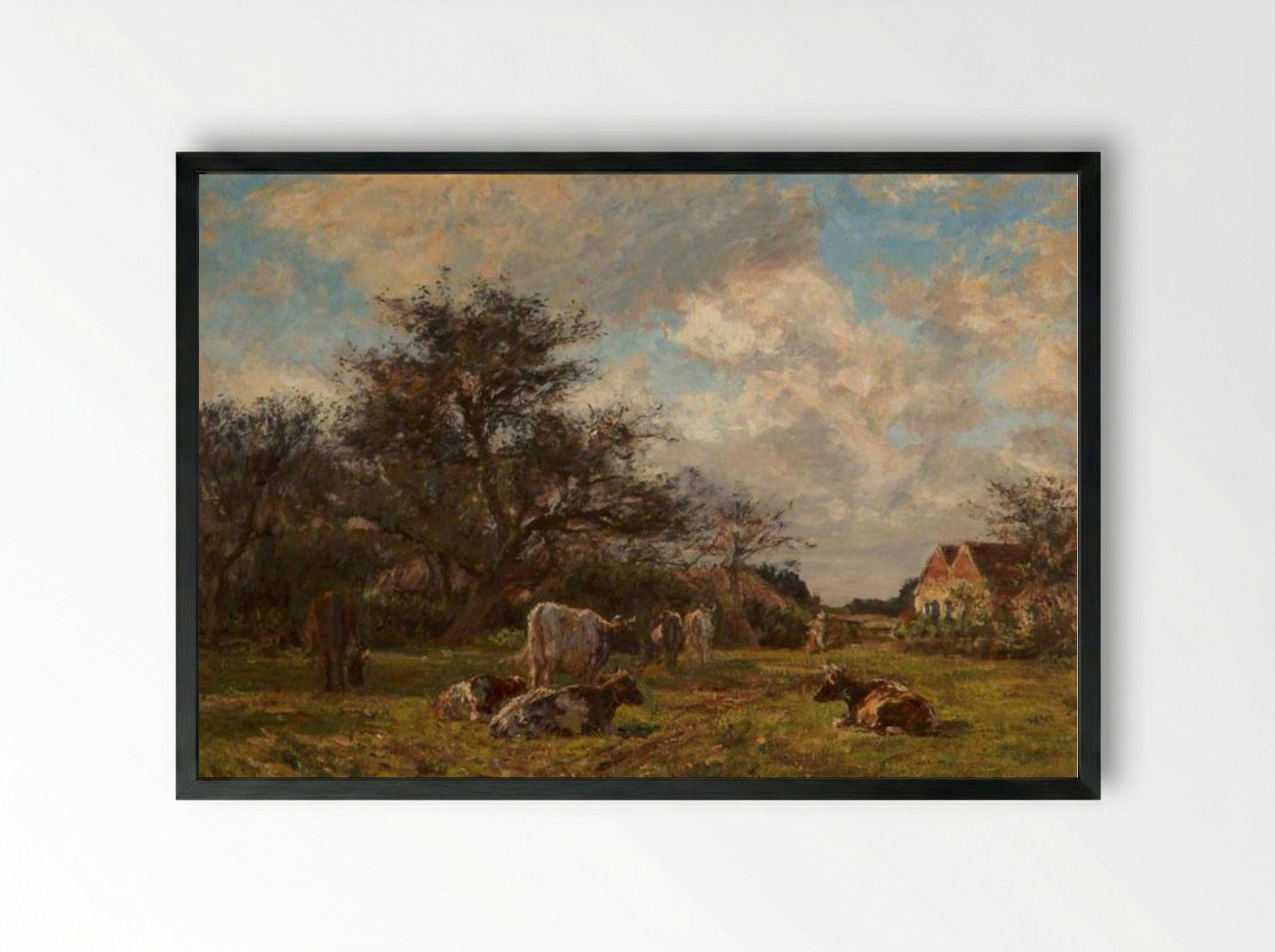On a Sussex Farm - James Charles - Framed Print Black