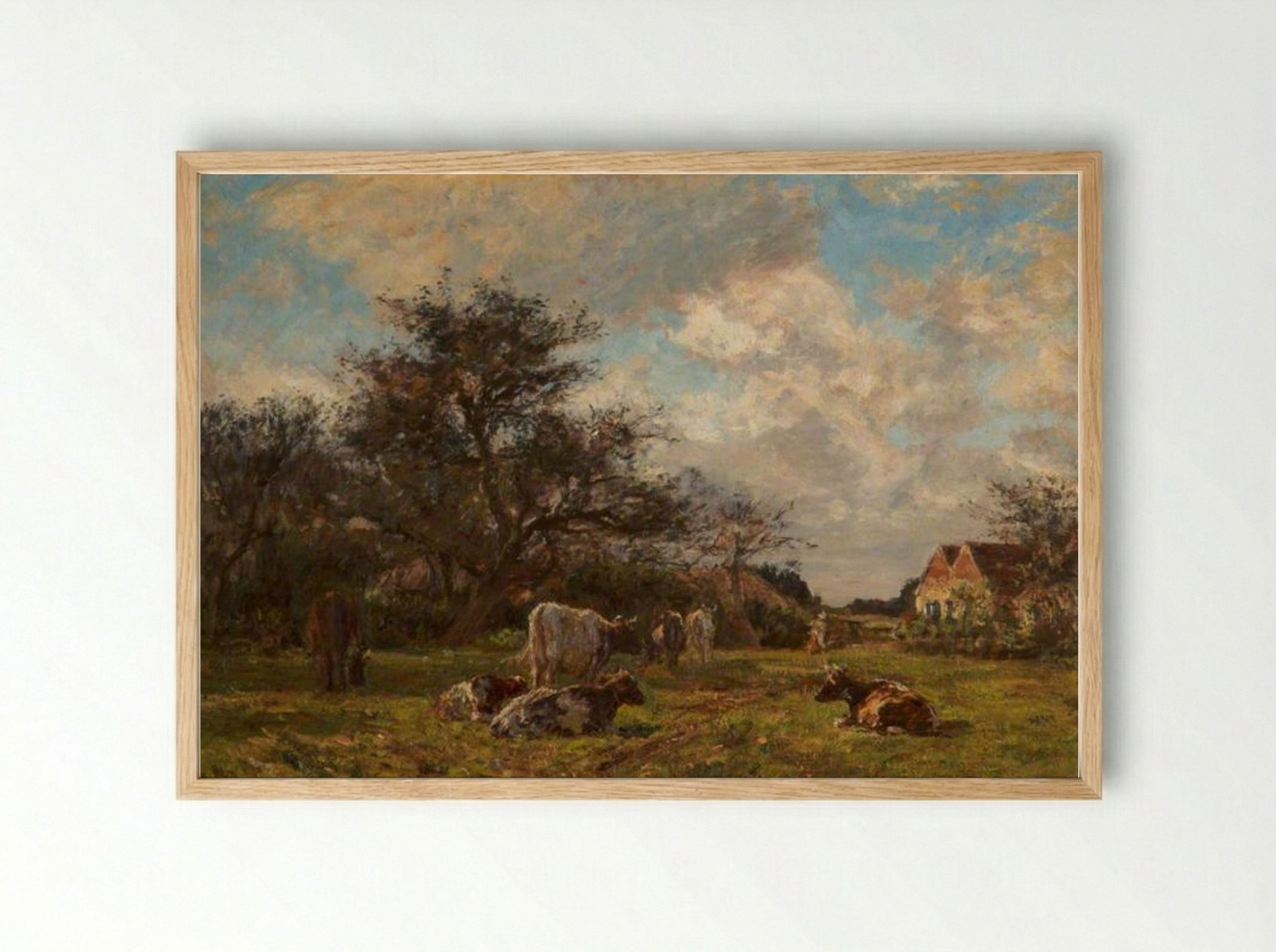 On a Sussex Farm - James Charles - Framed Print Wood