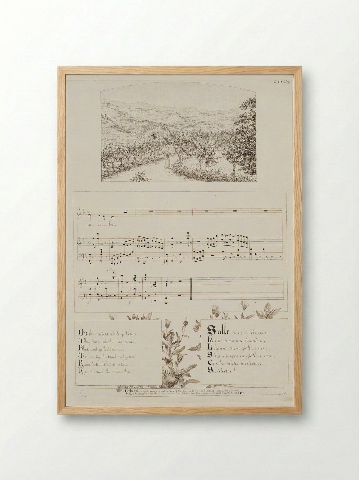 On the Ancient Walls of Venice - Francesca Alexander - Framed Print Wood