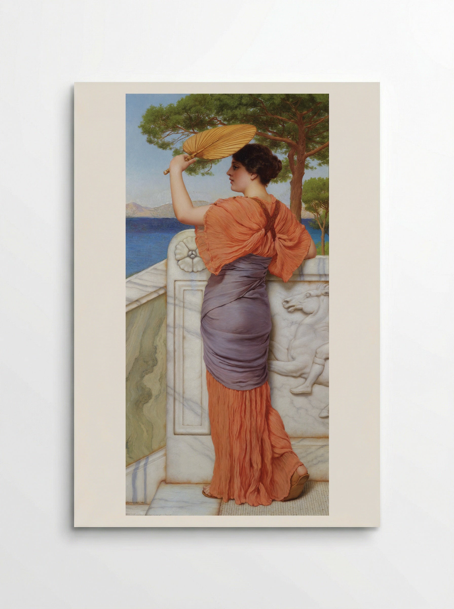 On the Balcony - John William Godward - Poster