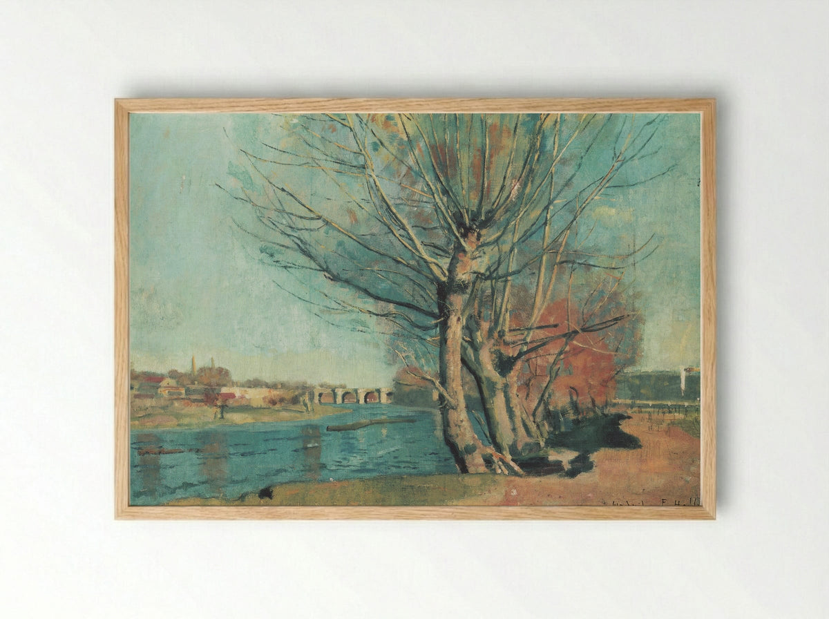 On the Banks of the Manzanares - Ferdinand Hodler - Framed Print Wood