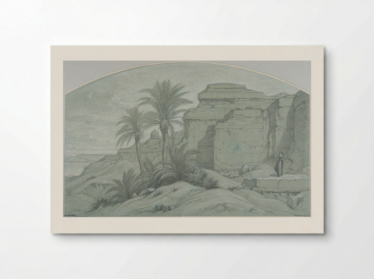 On the Banks of the Nile - François-Edouard Bertin - Poster