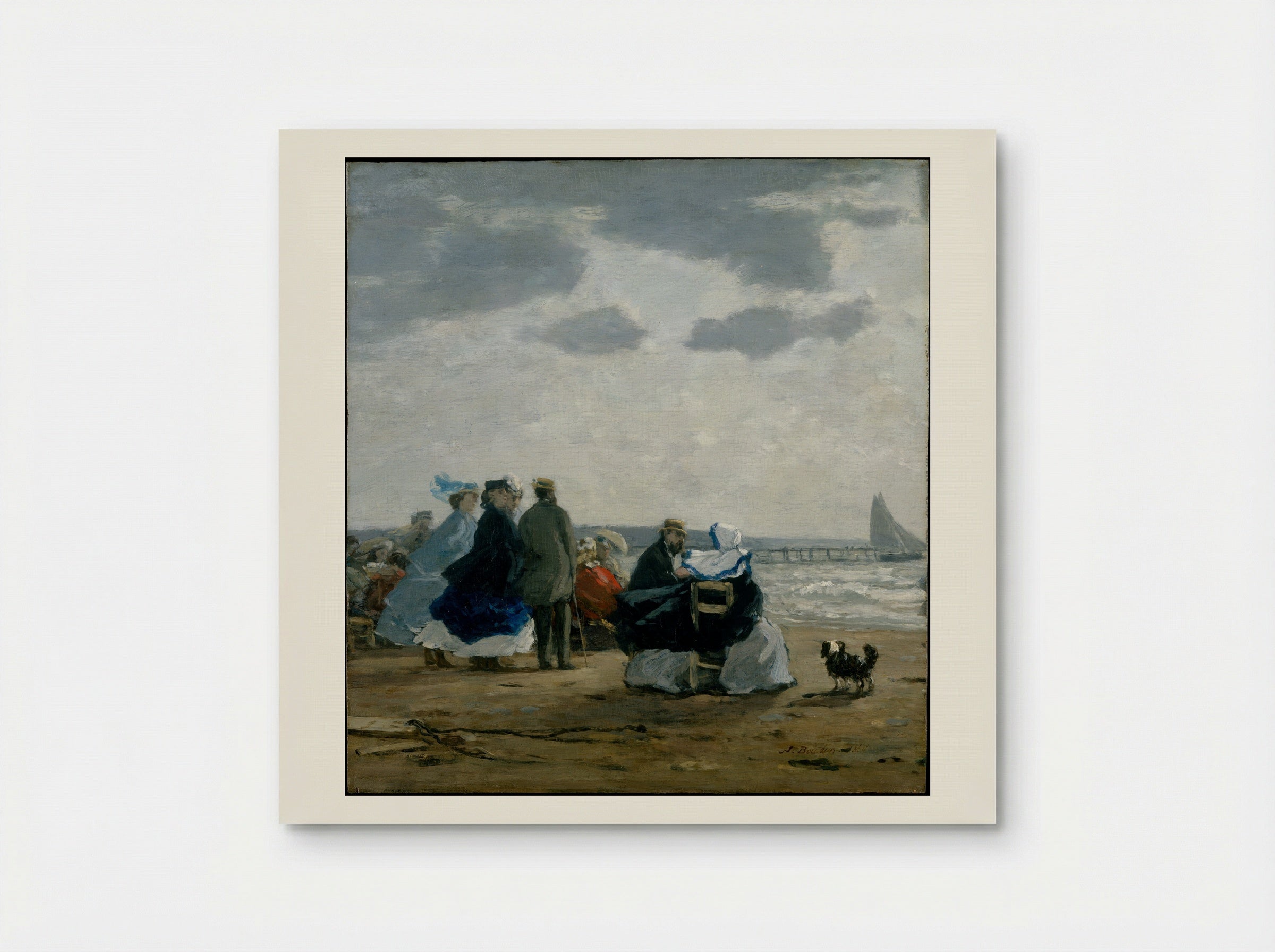 On the Beach, Dieppe - Eugène Boudin - Poster