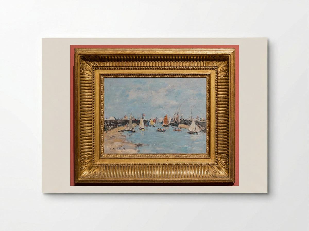 On the Beach at Trouville - Eugène Boudin - Poster