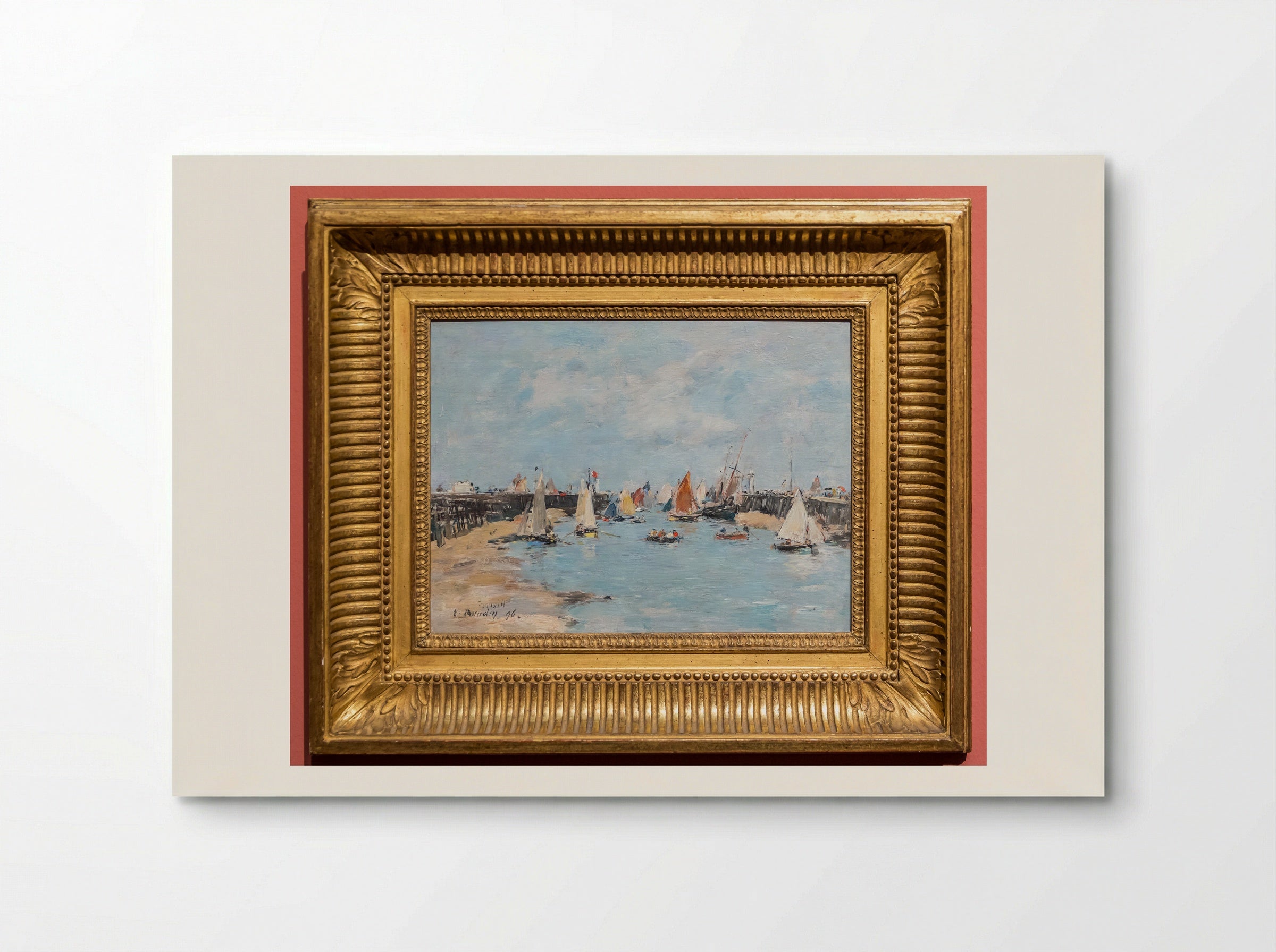 On the Beach at Trouville - Eugène Boudin - Poster