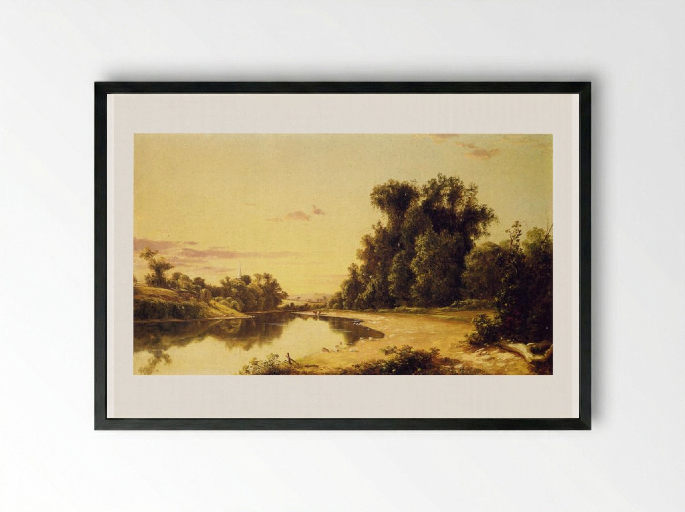 On the Escopus at Hurley, New York - David Johnson - Framed Print Black