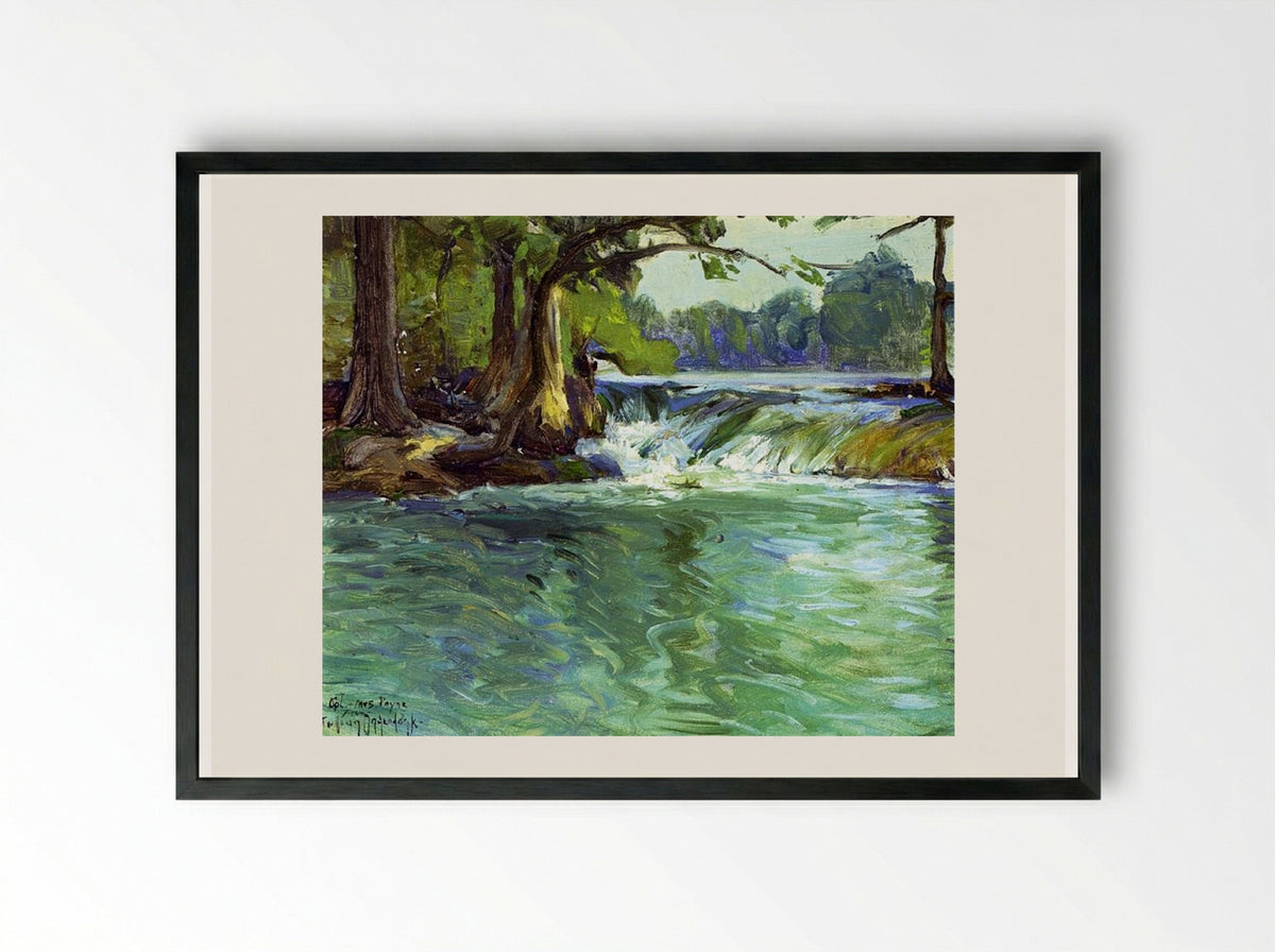 On the Guadalupe - Robert Julian Onderdonk - Framed Print Black