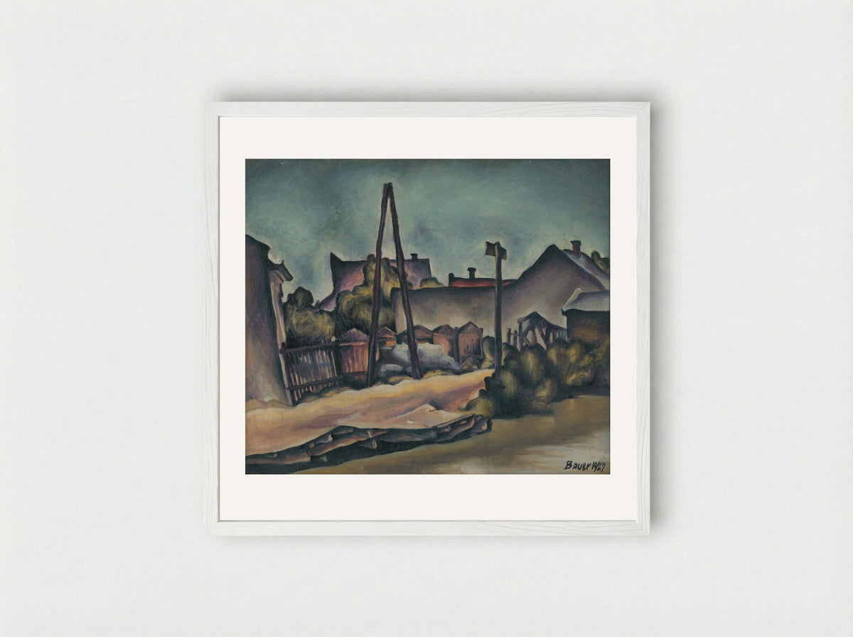 On the Outskirts of Kostroma - Konstantin Bauer - Framed Print White