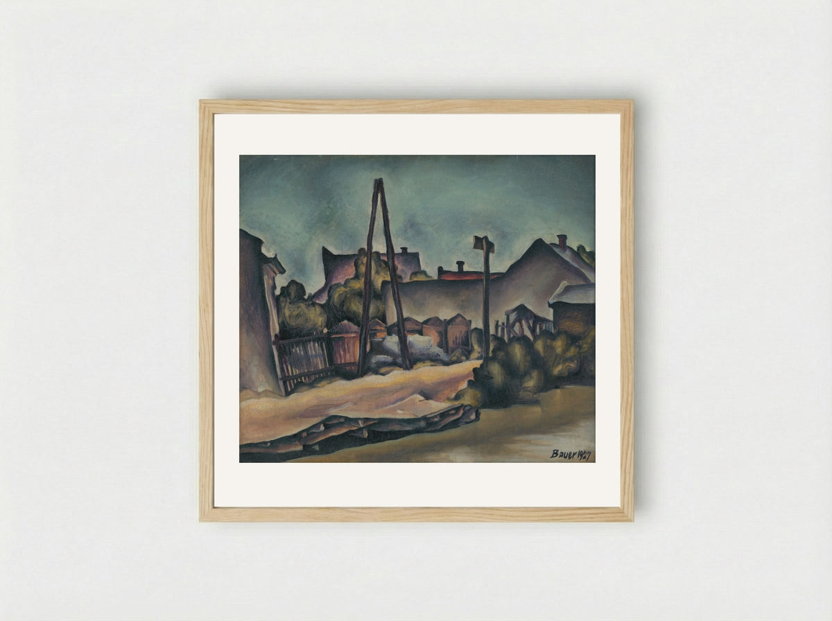 On the Outskirts of Kostroma - Konstantin Bauer - Framed Print Wood