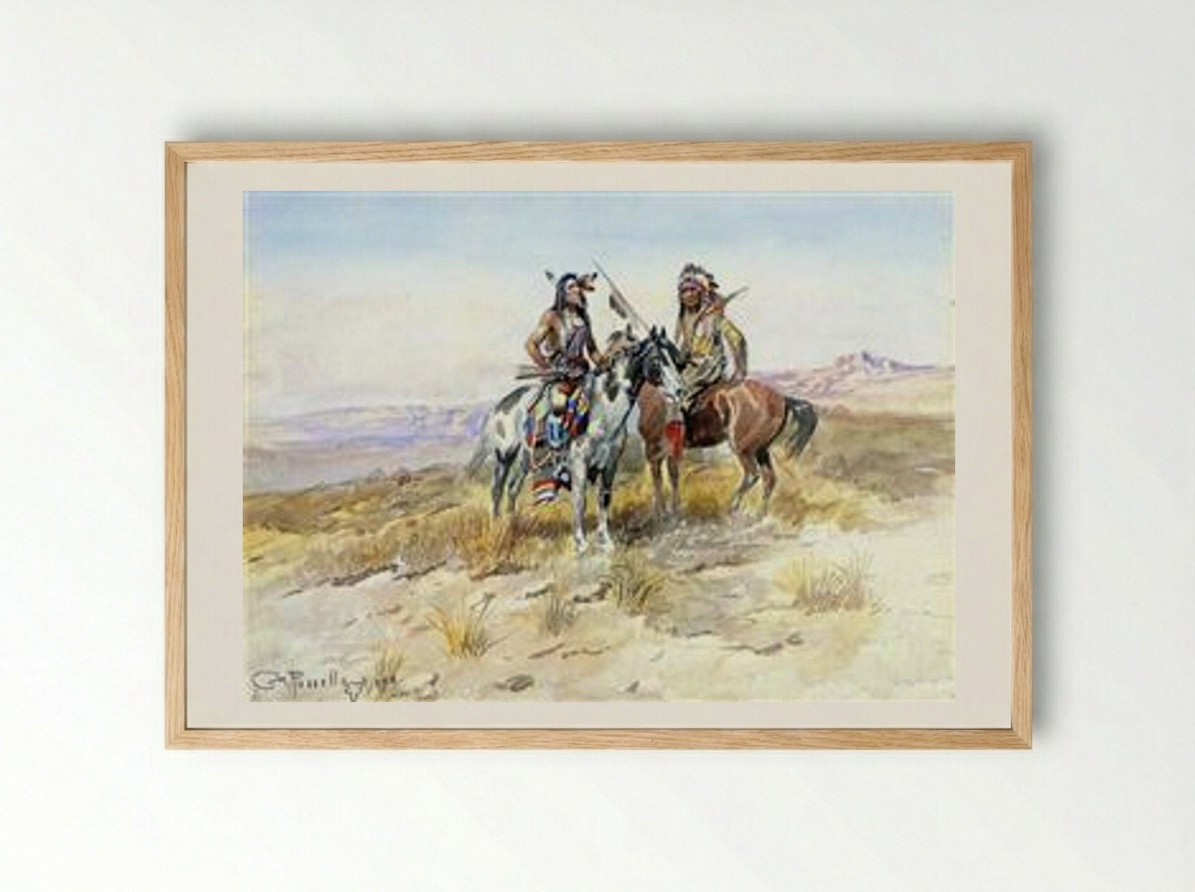 On the Prowl - Charles M. Russell - Framed Print Wood