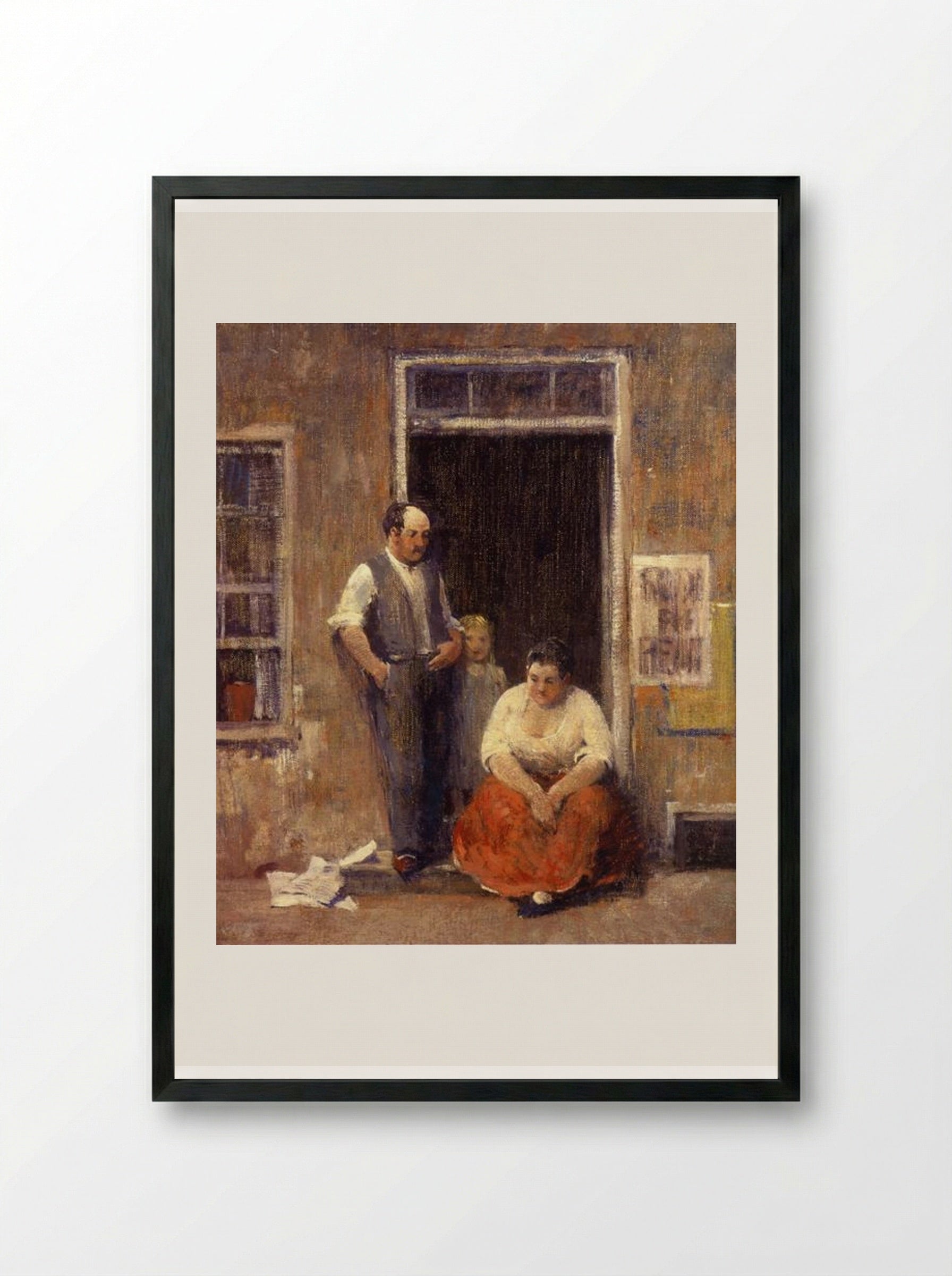 On the Quai - Robert Spencer - Framed Print Black