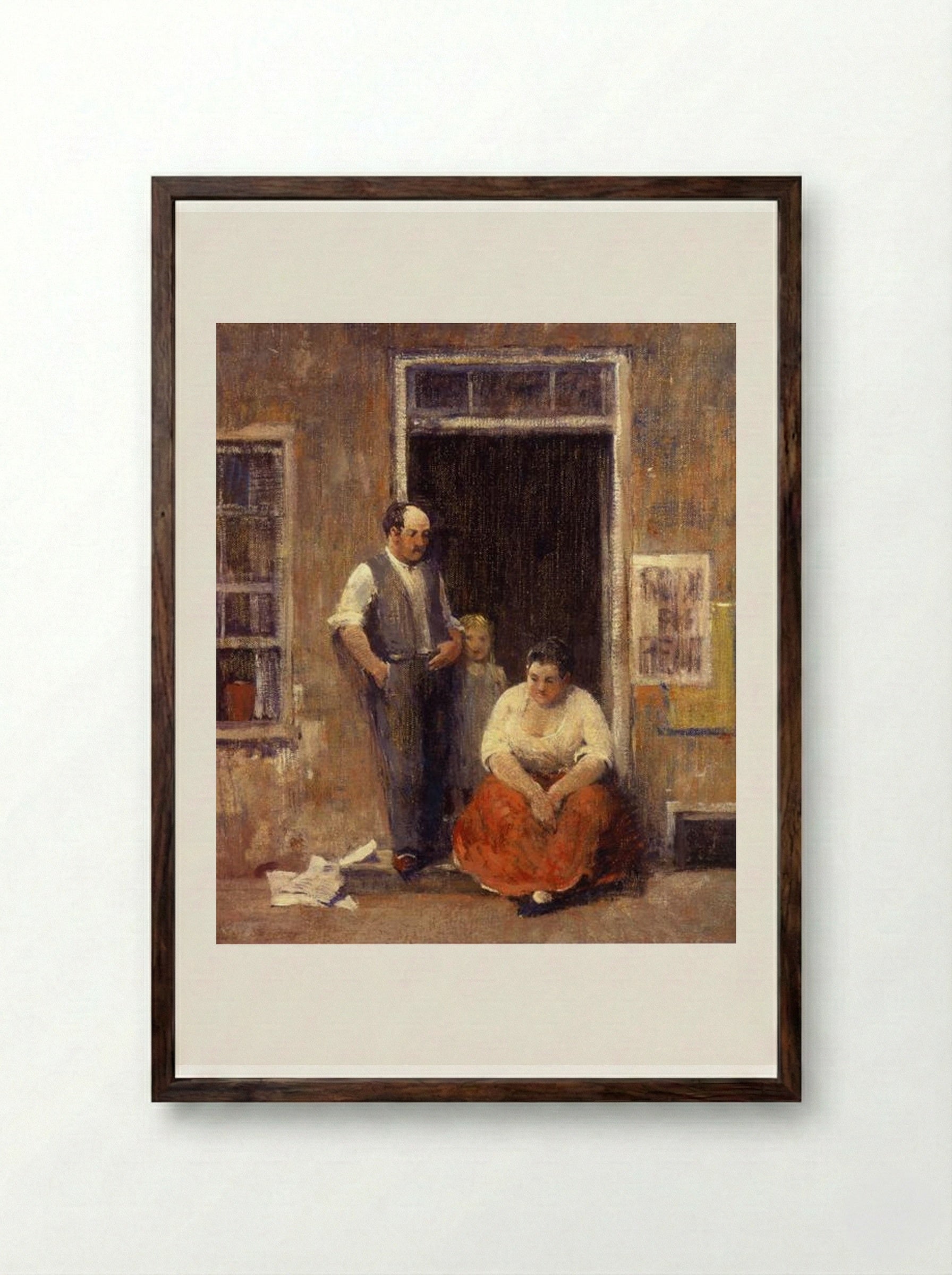 On the Quai - Robert Spencer - Framed Print Dark Wood