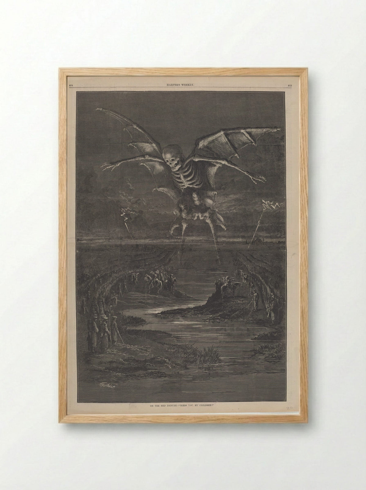 On the Red Danube - Thomas Nast - Framed Print Wood