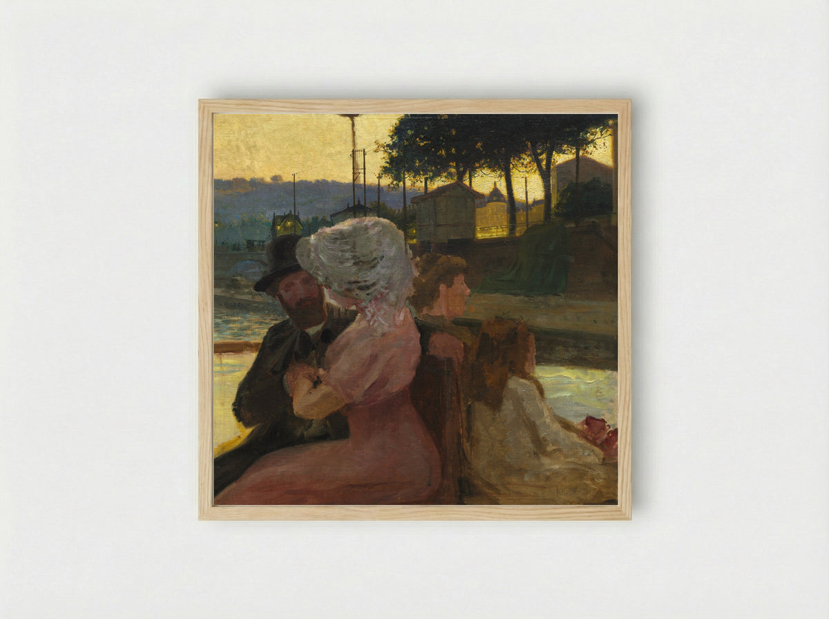 On the River - Henri-Edmond Cross - Framed Print Wood