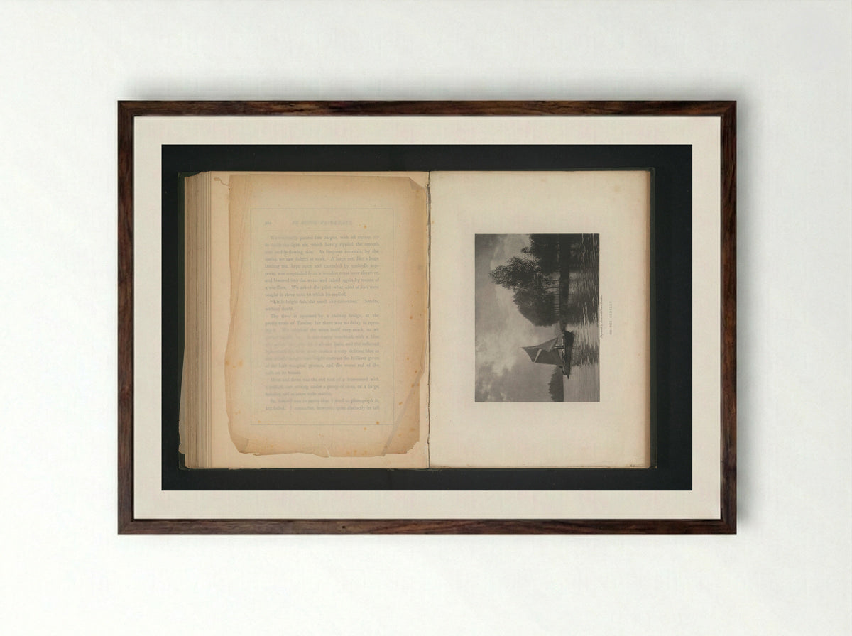 On the Scheldt - George Christopher Davies - Framed Print Dark Wood