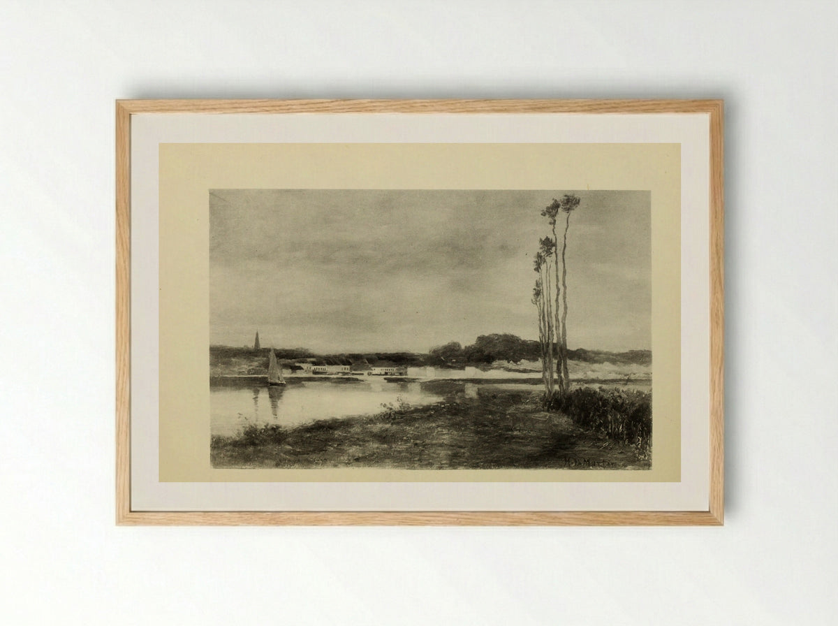 On the Seine - Homer Dodge Martin - Framed Print Wood