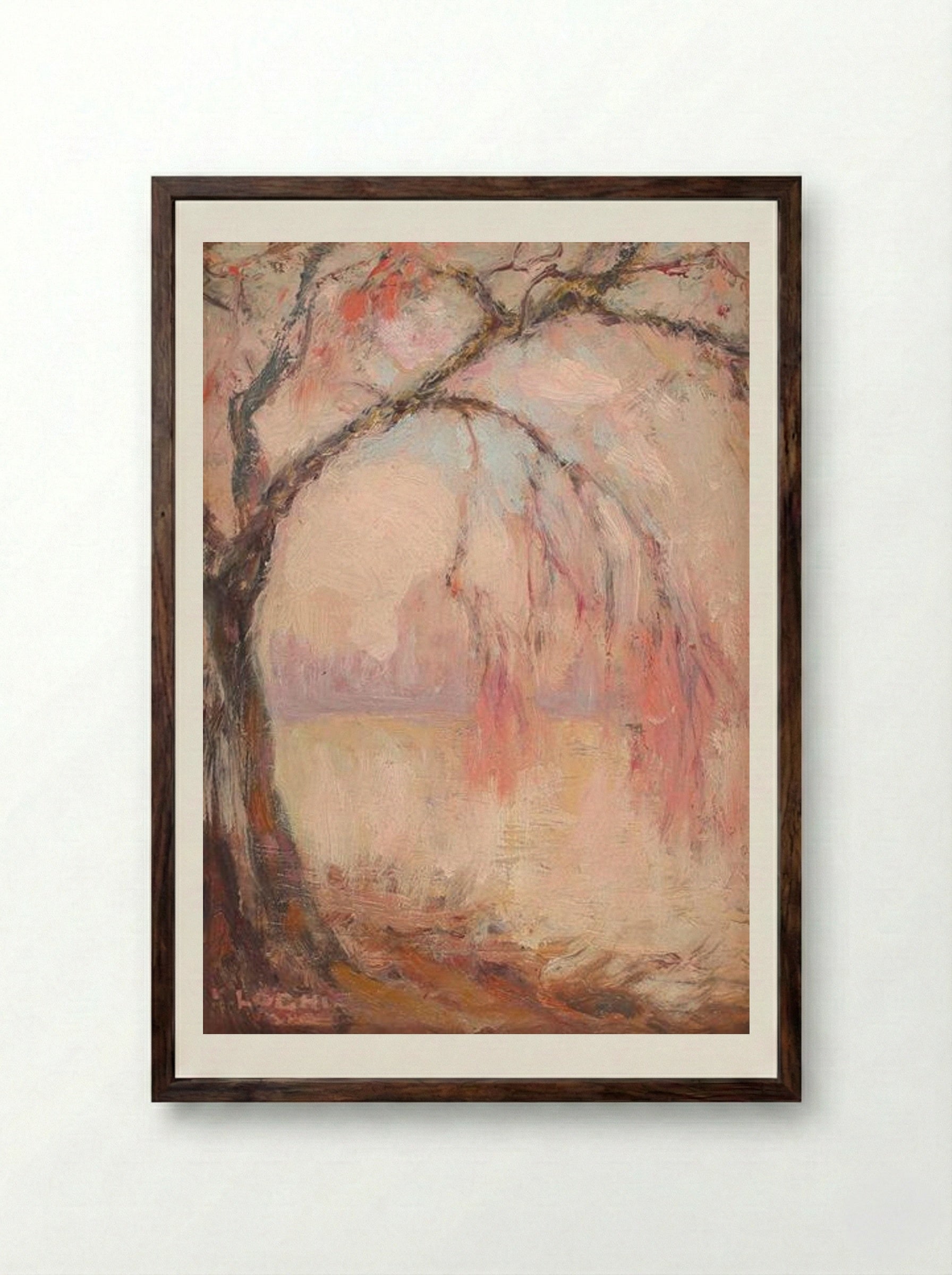 On the Shore - Kimon Loghi - Framed Print Dark Wood