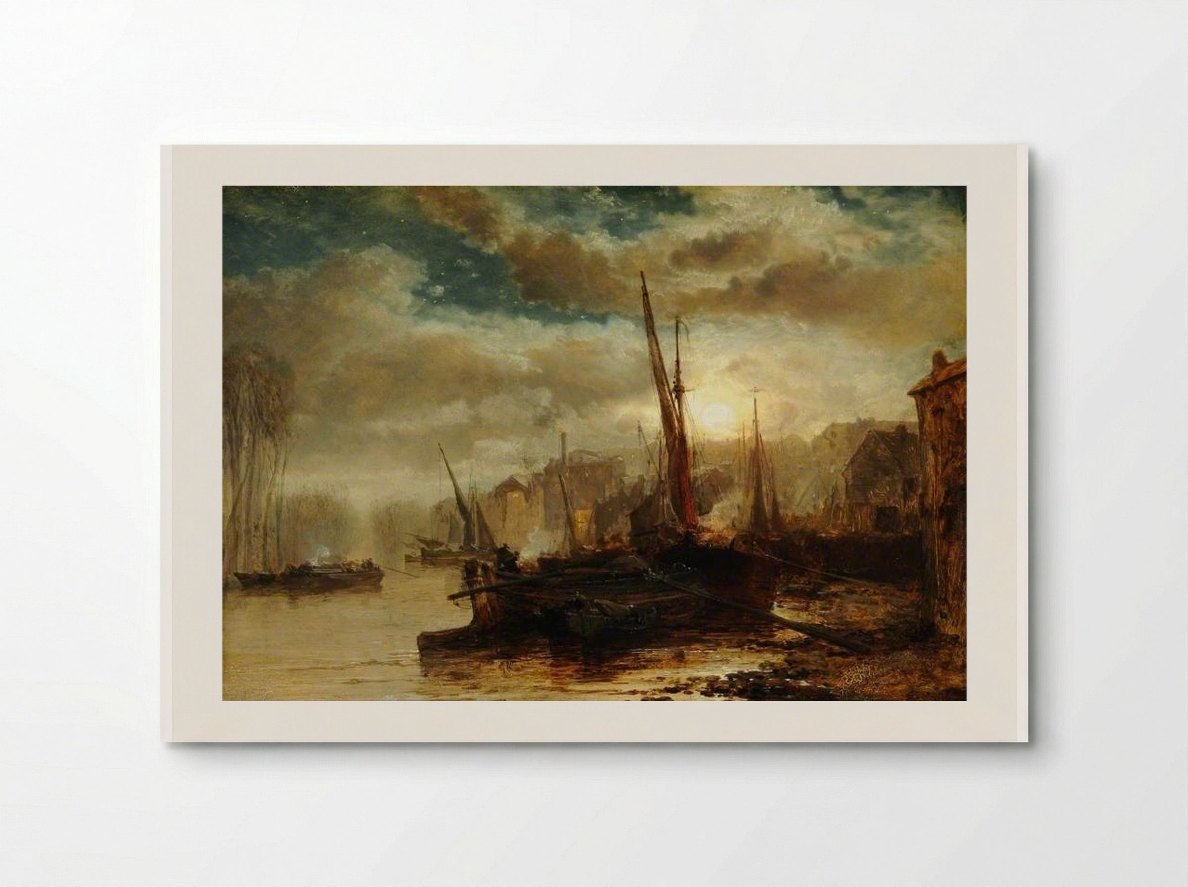 On the Thames, near Kew - James Webb - Poster