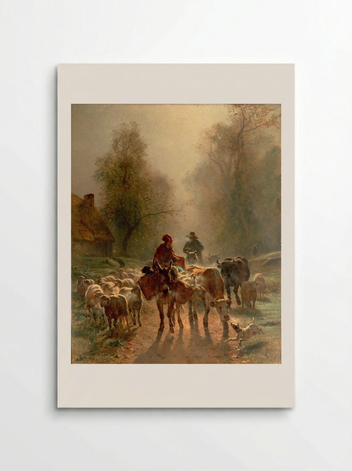 On the Way to the Market - Constant Troyon - Poster