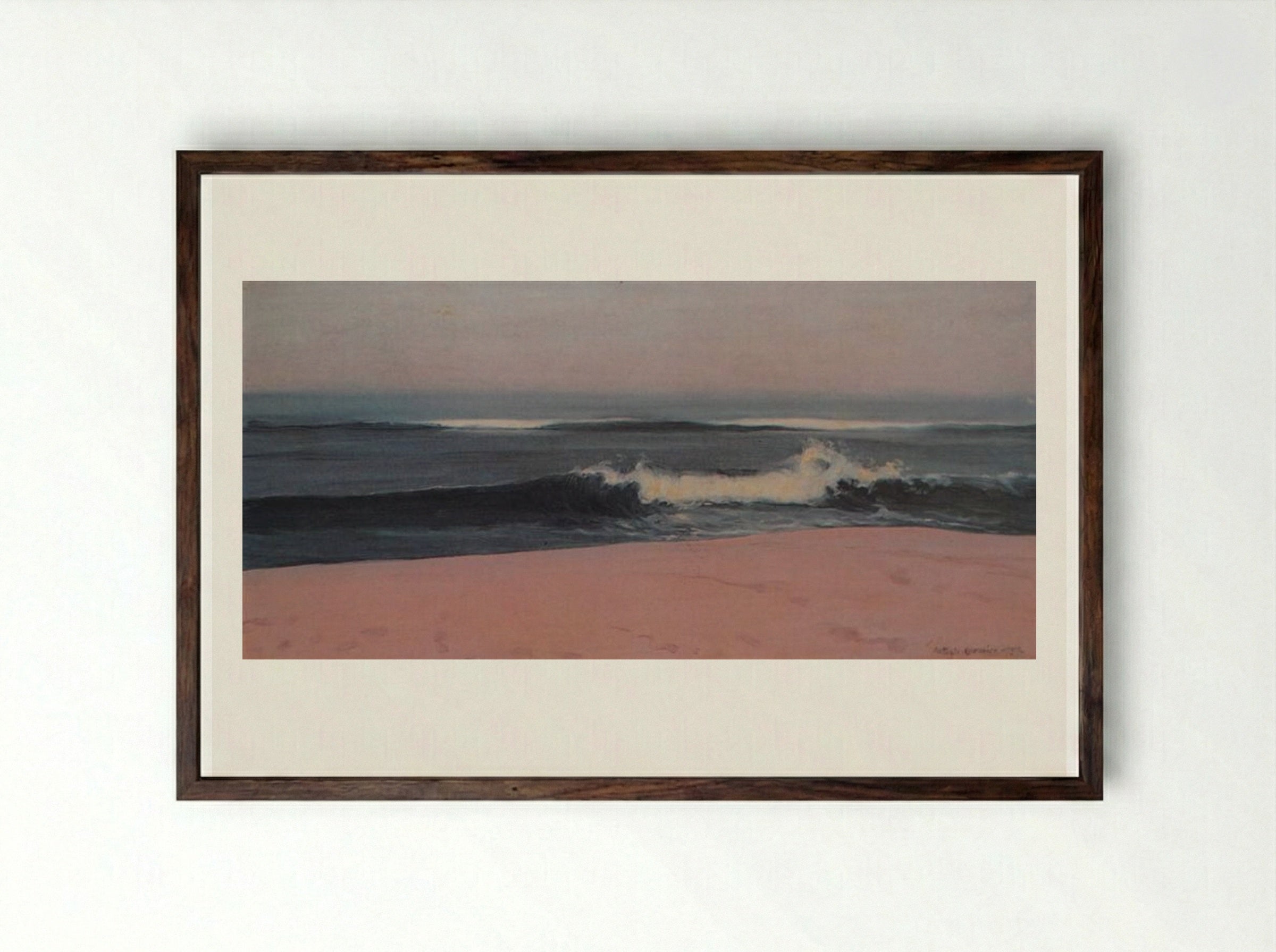 Onda - António Carneiro - Framed Print Dark Wood