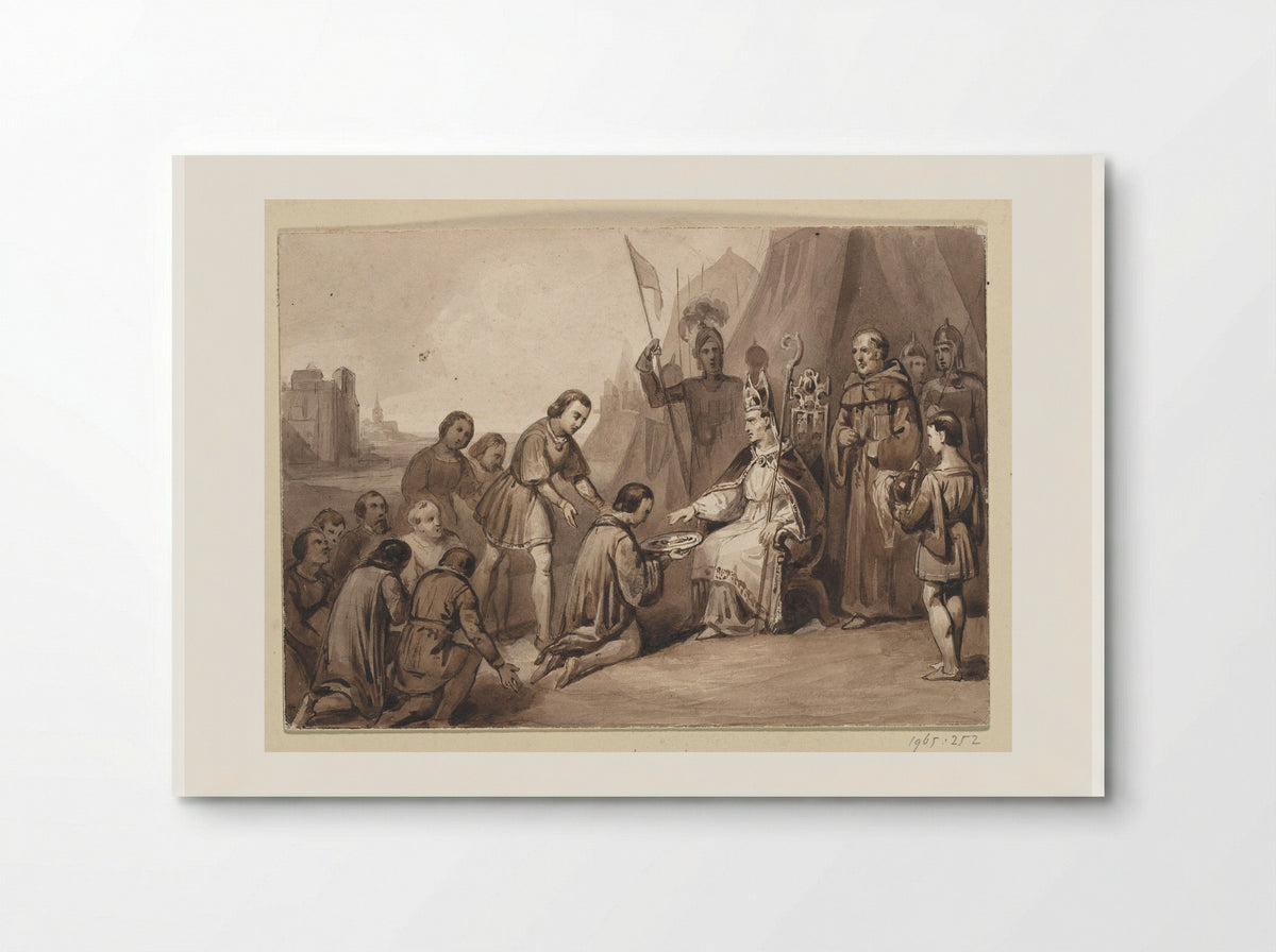 Onderwerping van Hendrik van Montfoort aan de bisschop van Utrecht - Johann Wilhelm Kaiser (I) - Poster