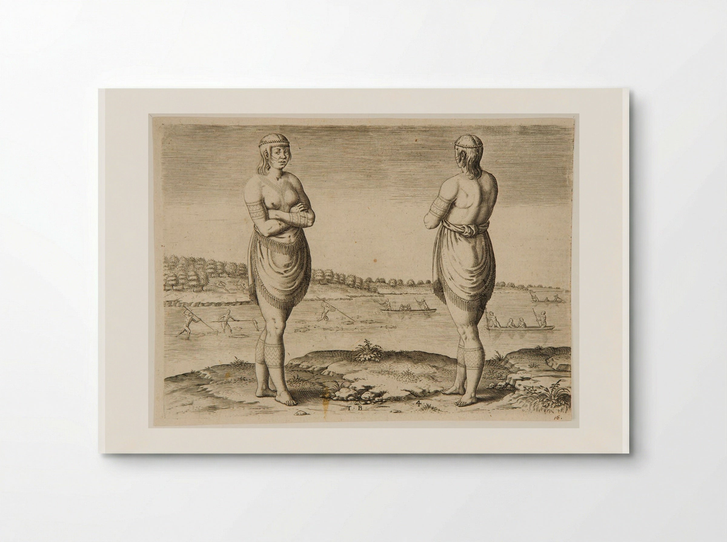 One of the Chief Ladies of Secota - Theodor de Bry - Poster