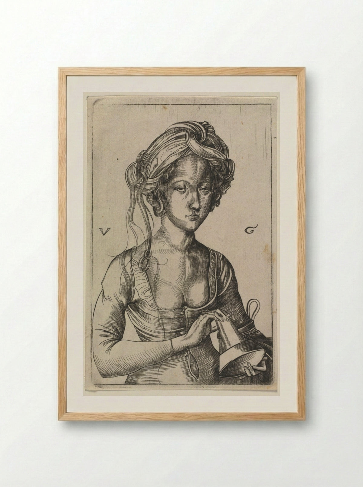 One of the Foolish Virgins - Urs Graf the Elder - Framed Print Wood