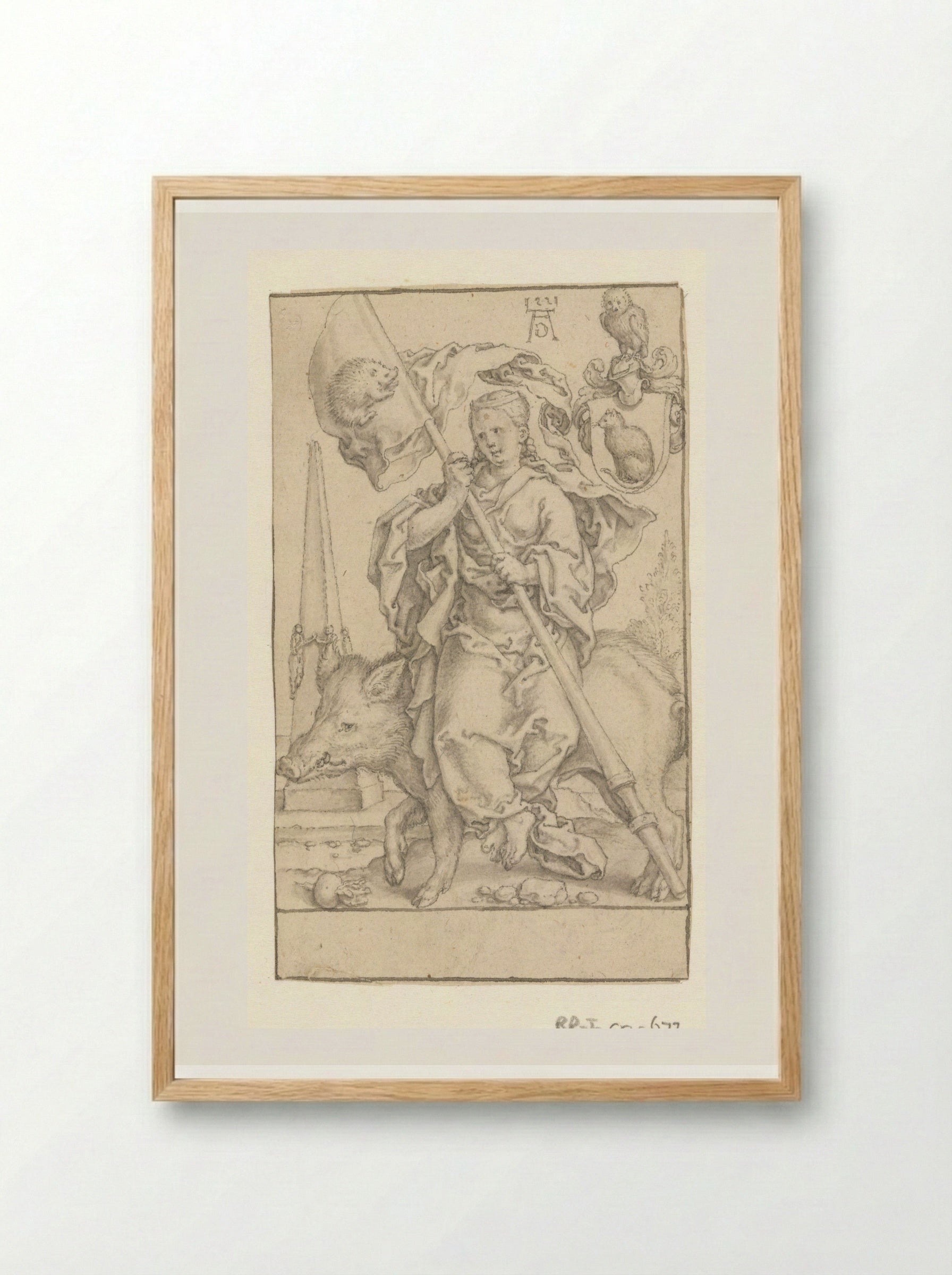 Onmatigheid (Intemperance) - Heinrich Aldegrever - Framed Print Wood