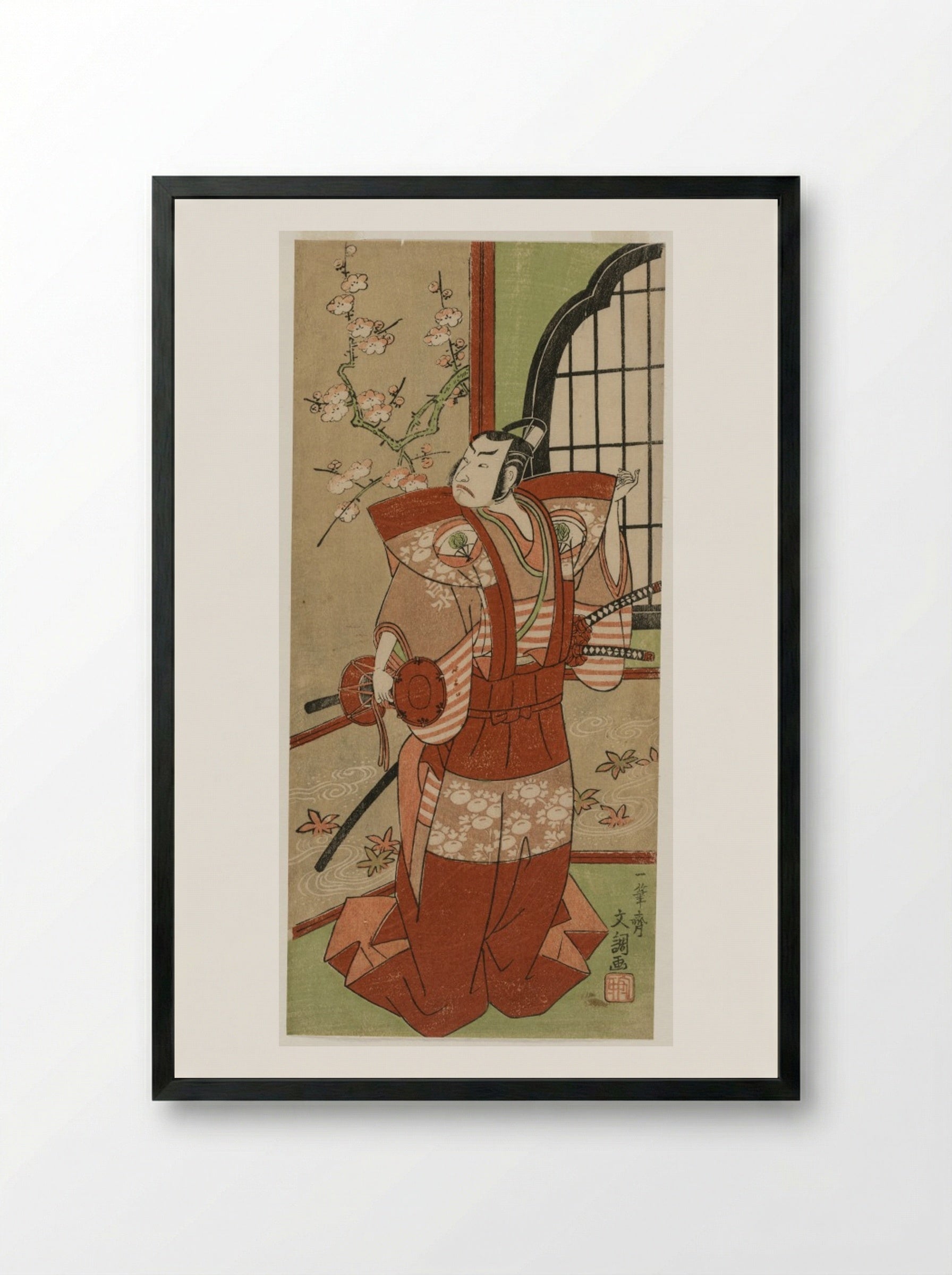Onoe Kikugorō I as Izumi no Saburō - Ippitsusai Bunchō - Framed Print Black