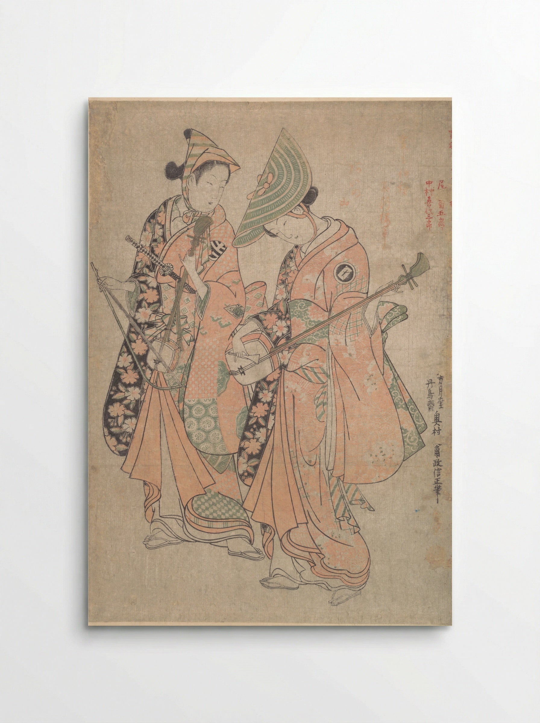 Onoe Kikugorō and Nakamura Kiyosaburō - Okumura Masanobu - Poster