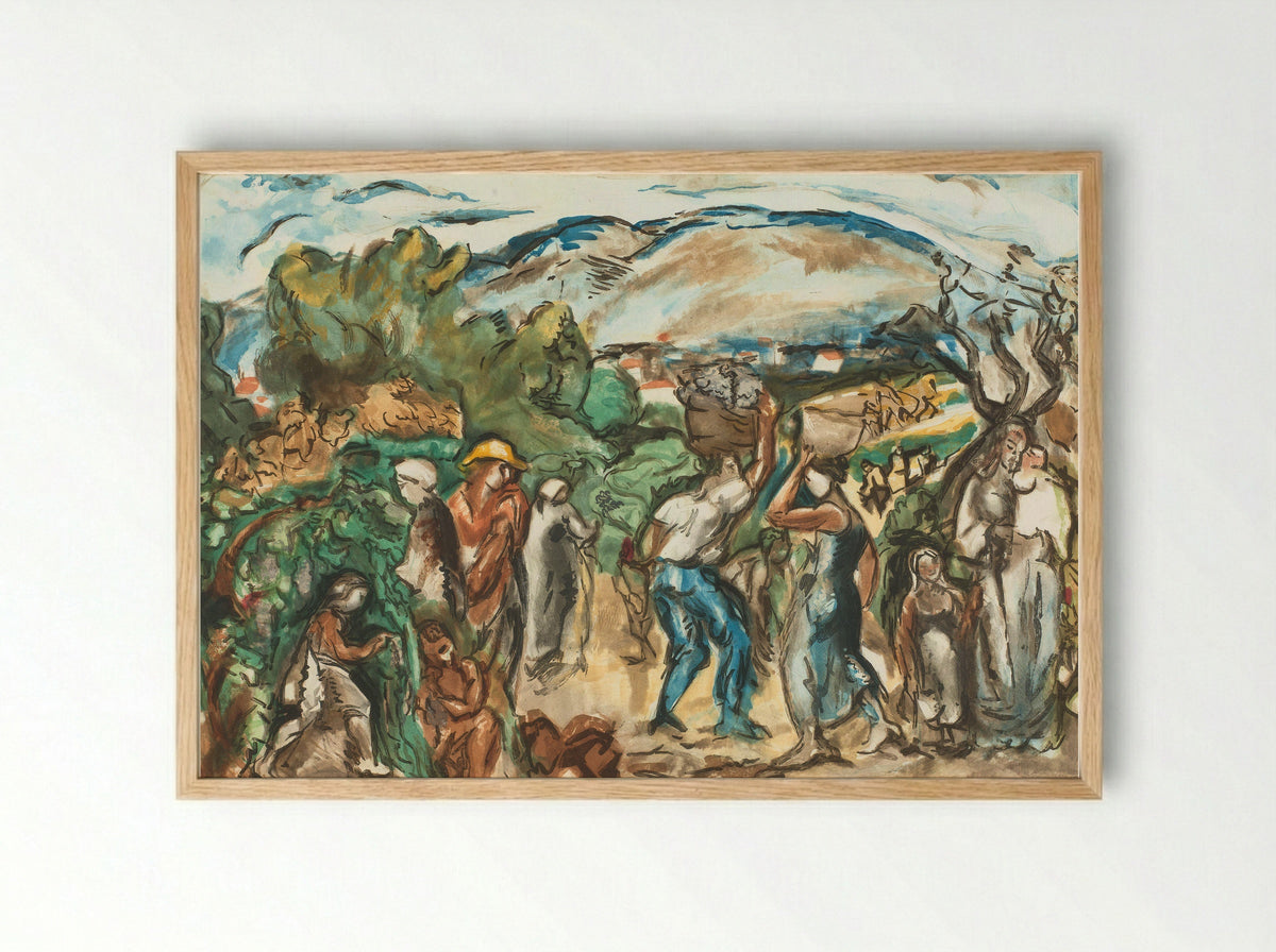 Oogstende figuren - Othon Friesz - Framed Print Wood