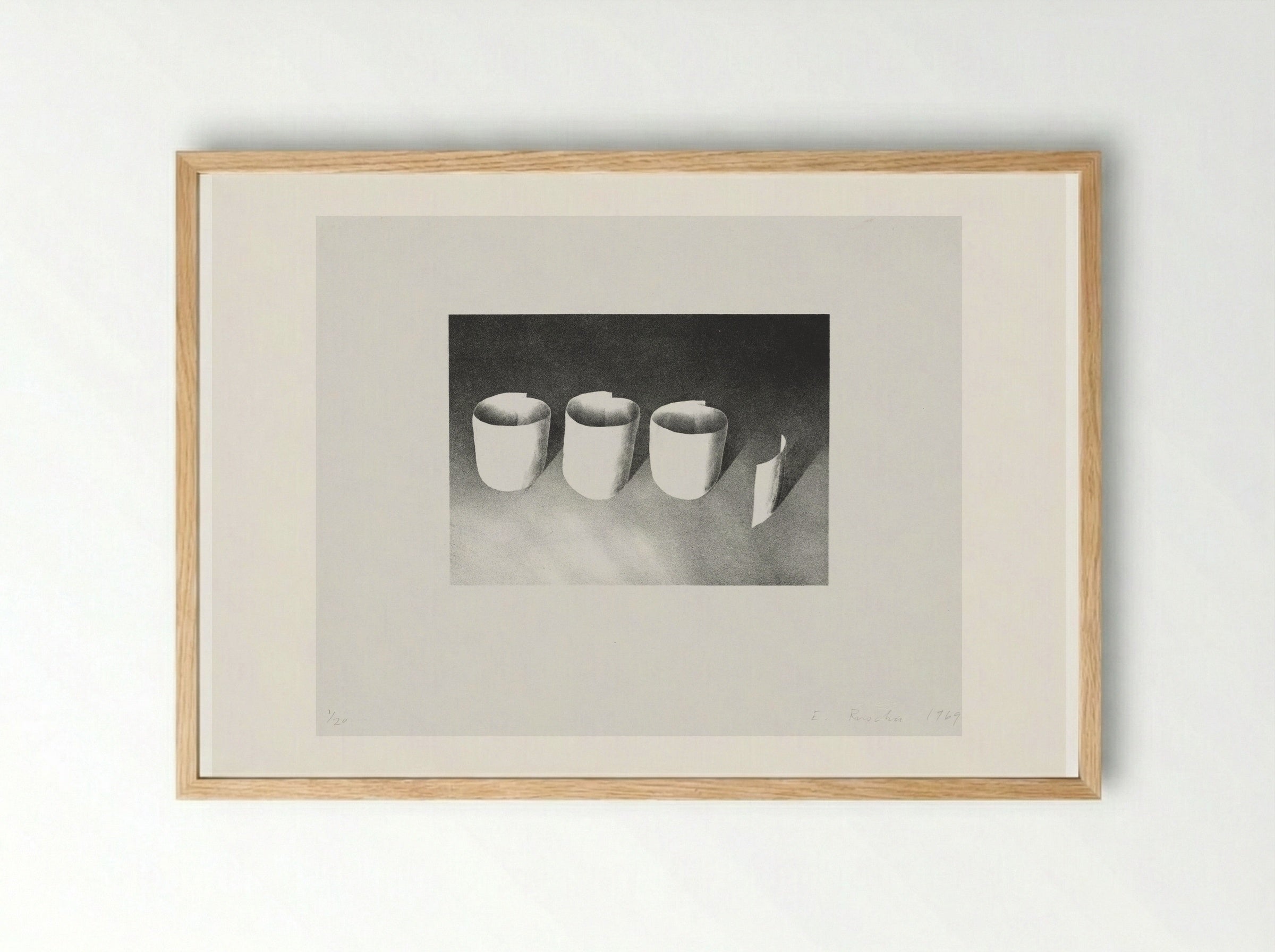 Ooo - Edward Ruscha - Framed Print Wood