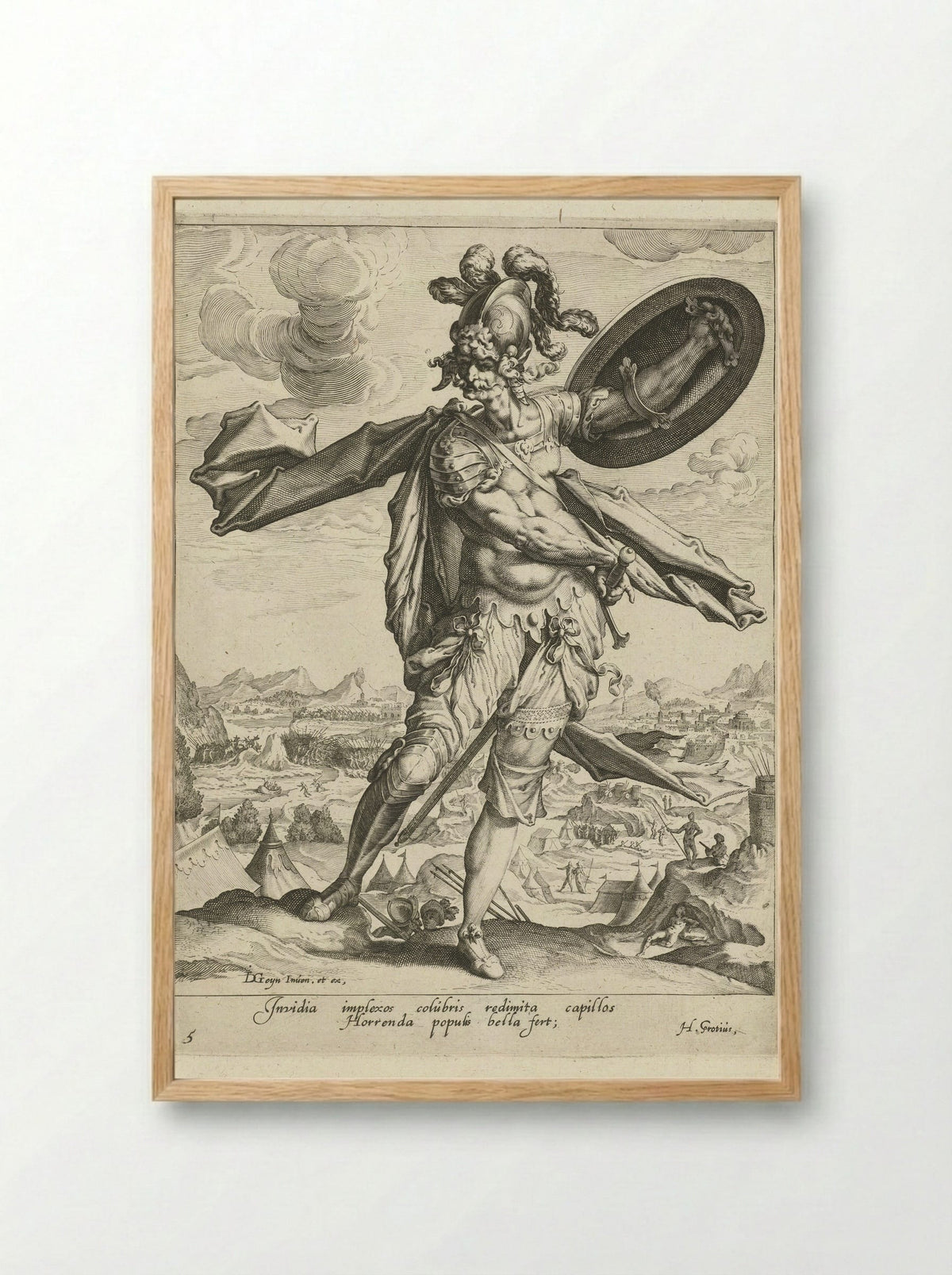 Oorlog (War) - Zacharias Dolendo - Framed Print Wood
