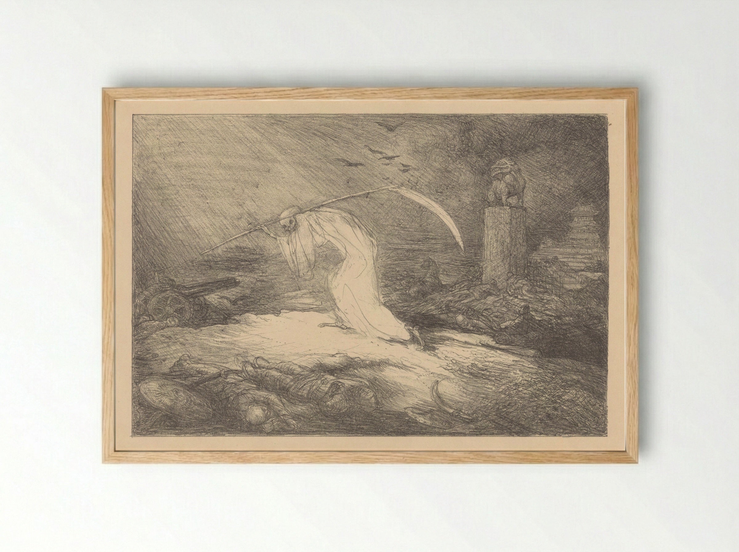 Oorlog van China en Japan - Marius Bauer - Framed Print Wood